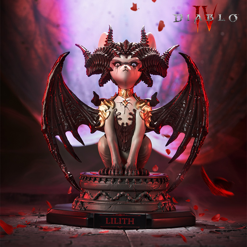 BLIZZARD ENTERTAINMENT – Diablo Lilith Meow Light-Up Collectible Figure BLZ007 (Licensed)