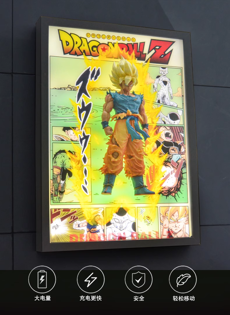 Time tree Studio – Dragon Ball Son Goku & Gotenks Decorative 3D Stereoscopic Painting