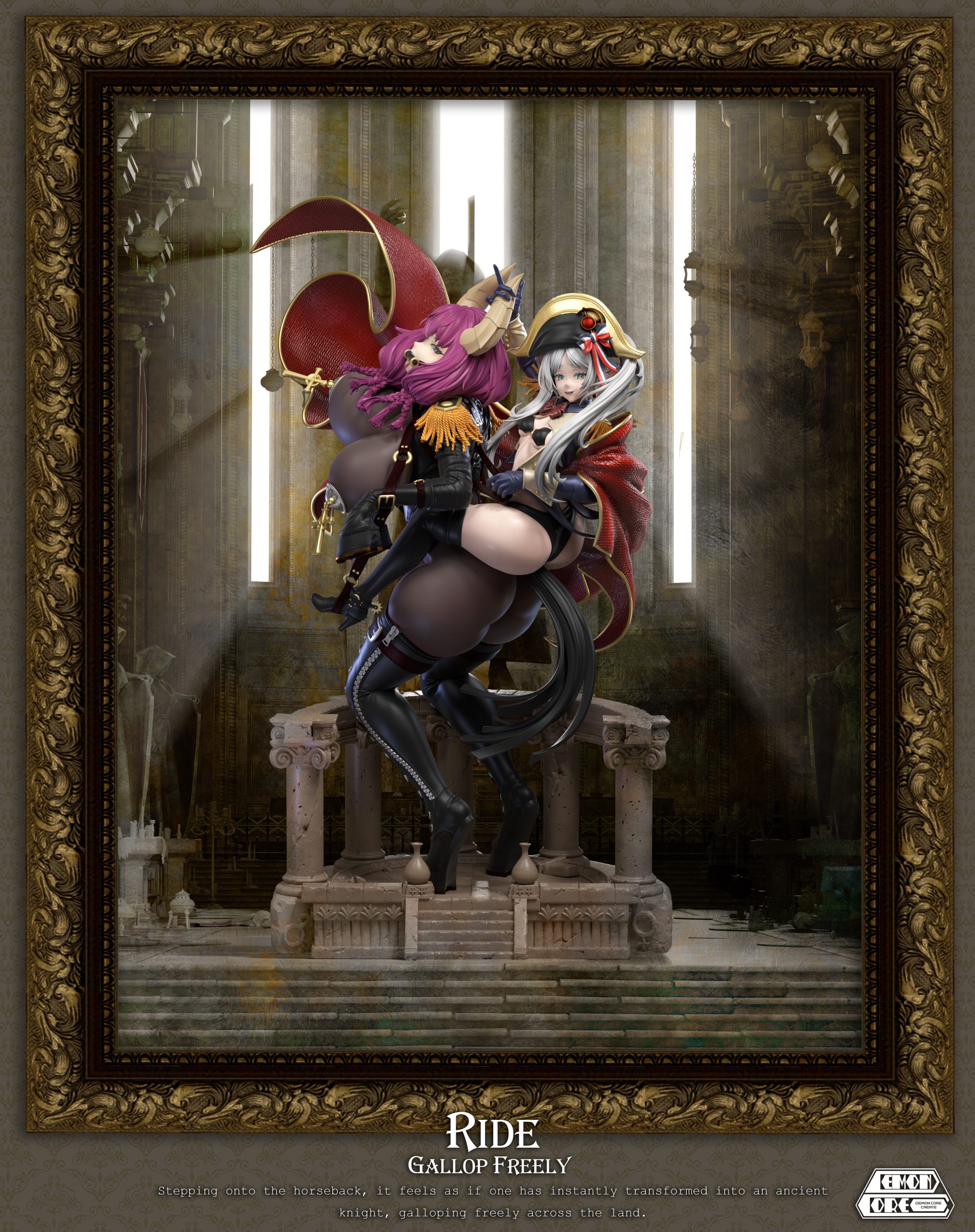 Demon Core Studio – Frieren: Beyond Journey’s End Frieren & Aura cosplaying Napoleon Crossing the Alps