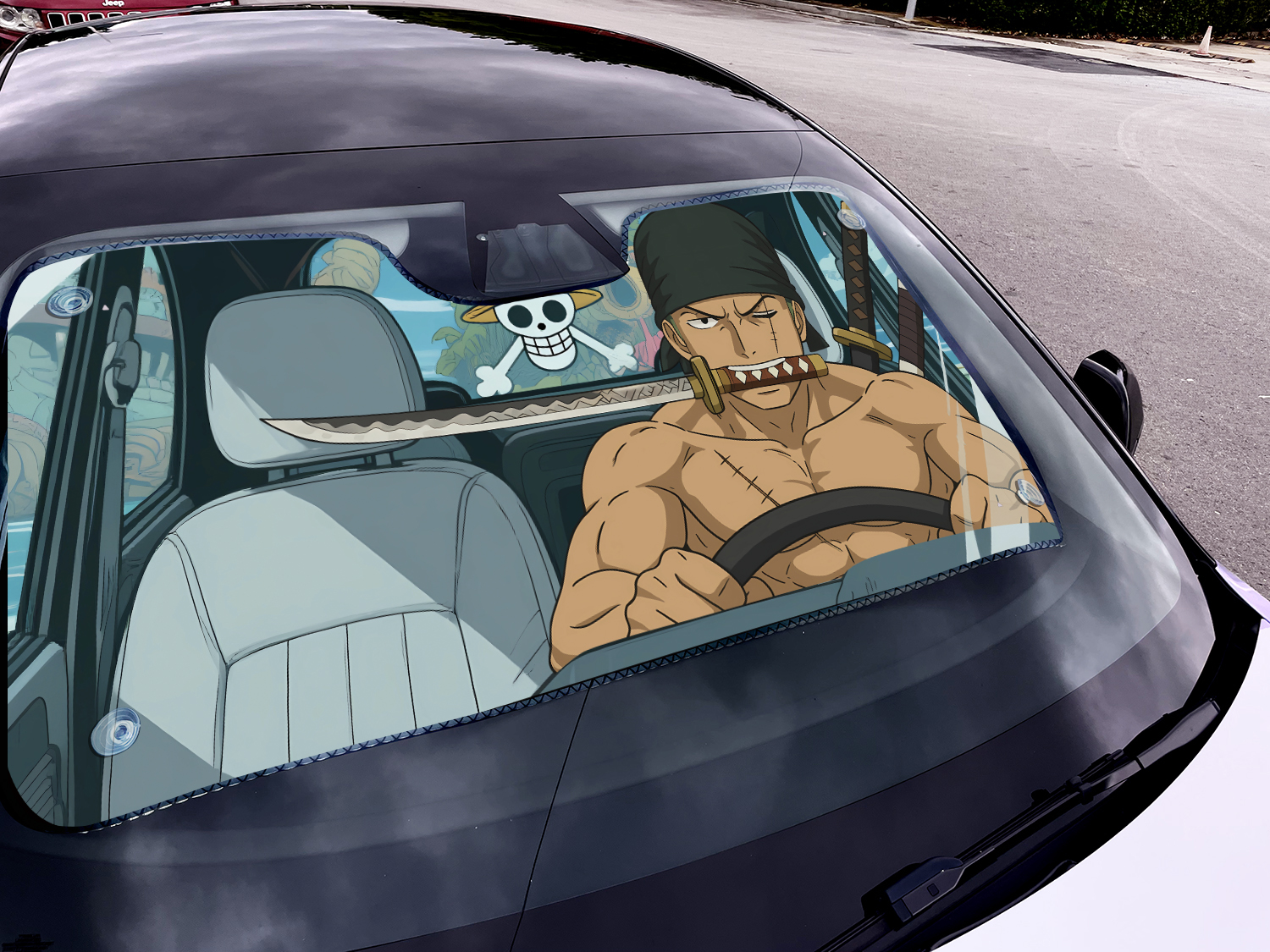 Plover Studio – One Piece Car front sunshade Zoro