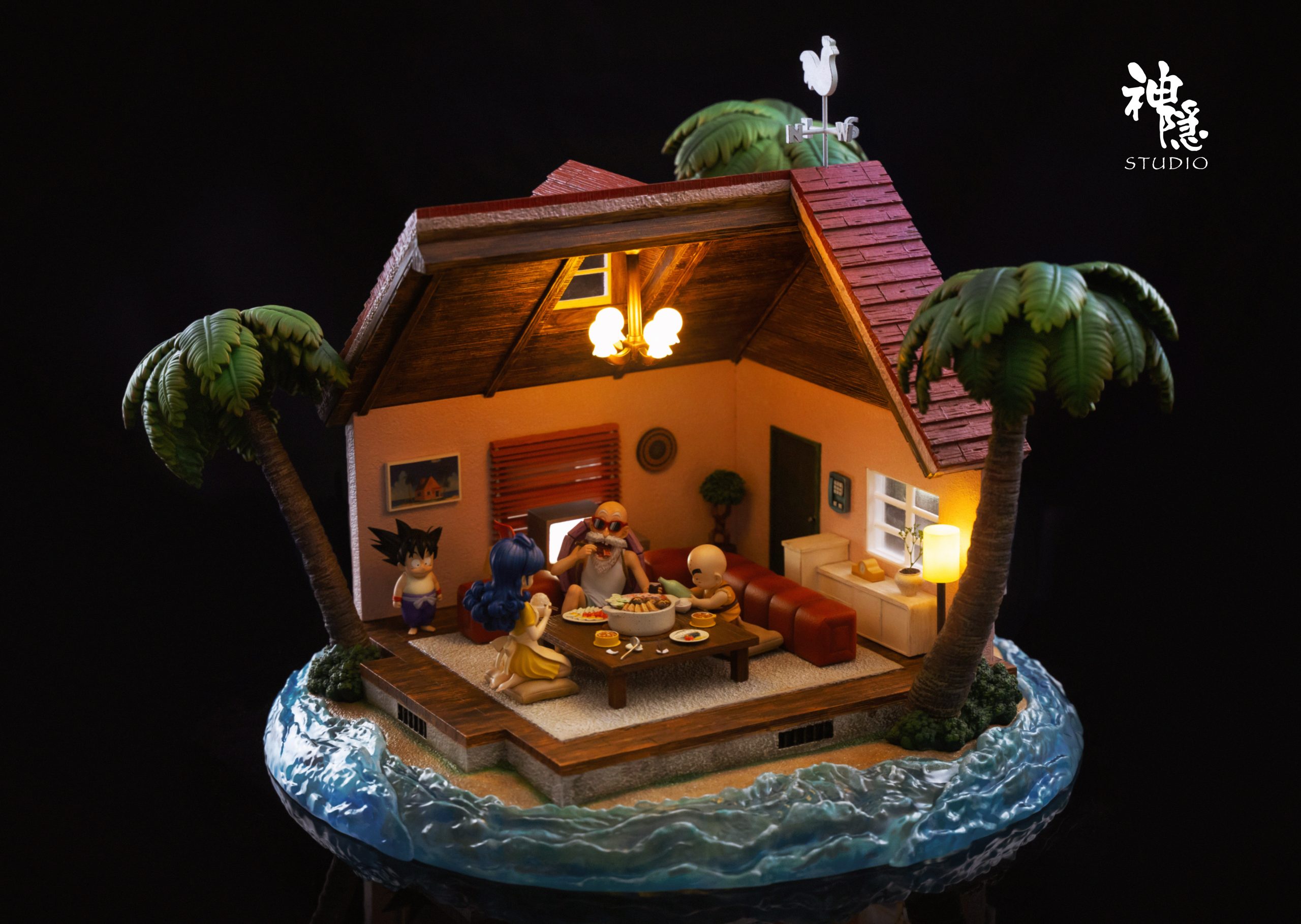 Shen Yin Studio – Dragon Ball Food Series Kame House is open for dinner Son Guko & Master Roshi & Lunch & Kuririn