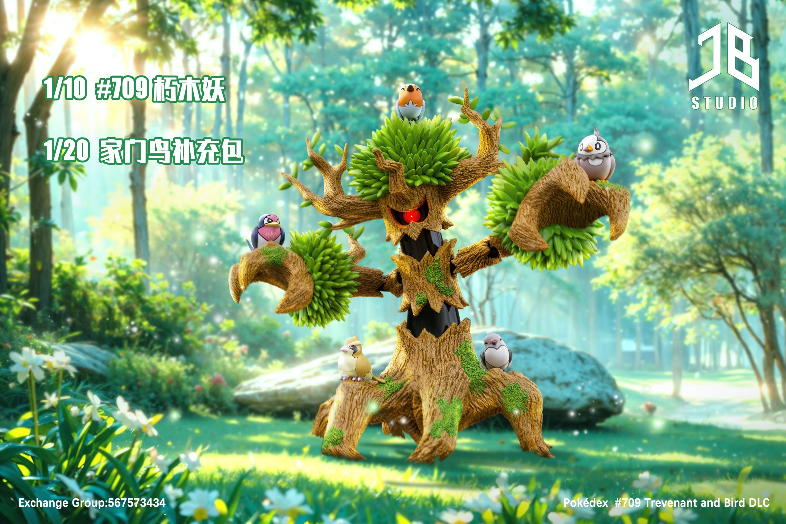 JB Studio – Pokémon Ecology Series Trevenant & The Homebird
