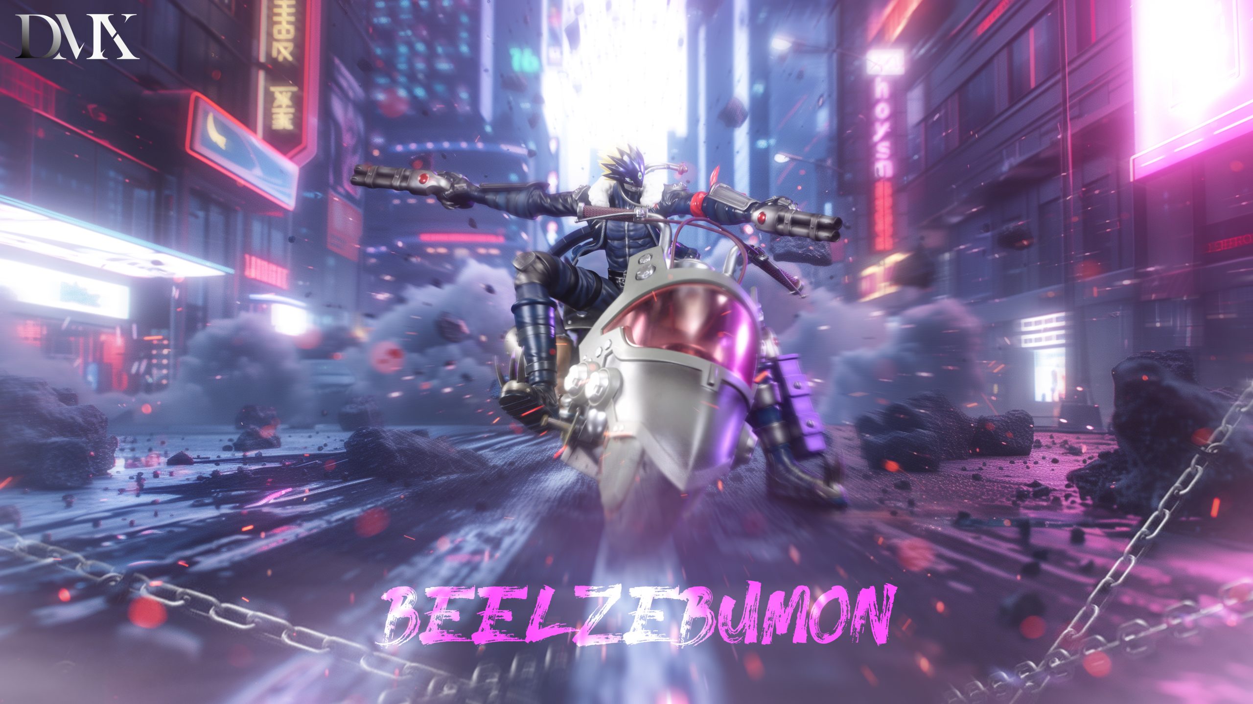 DMX Studio – Digimon Motorcycle Beelzebumon & Motorcycle Impmon