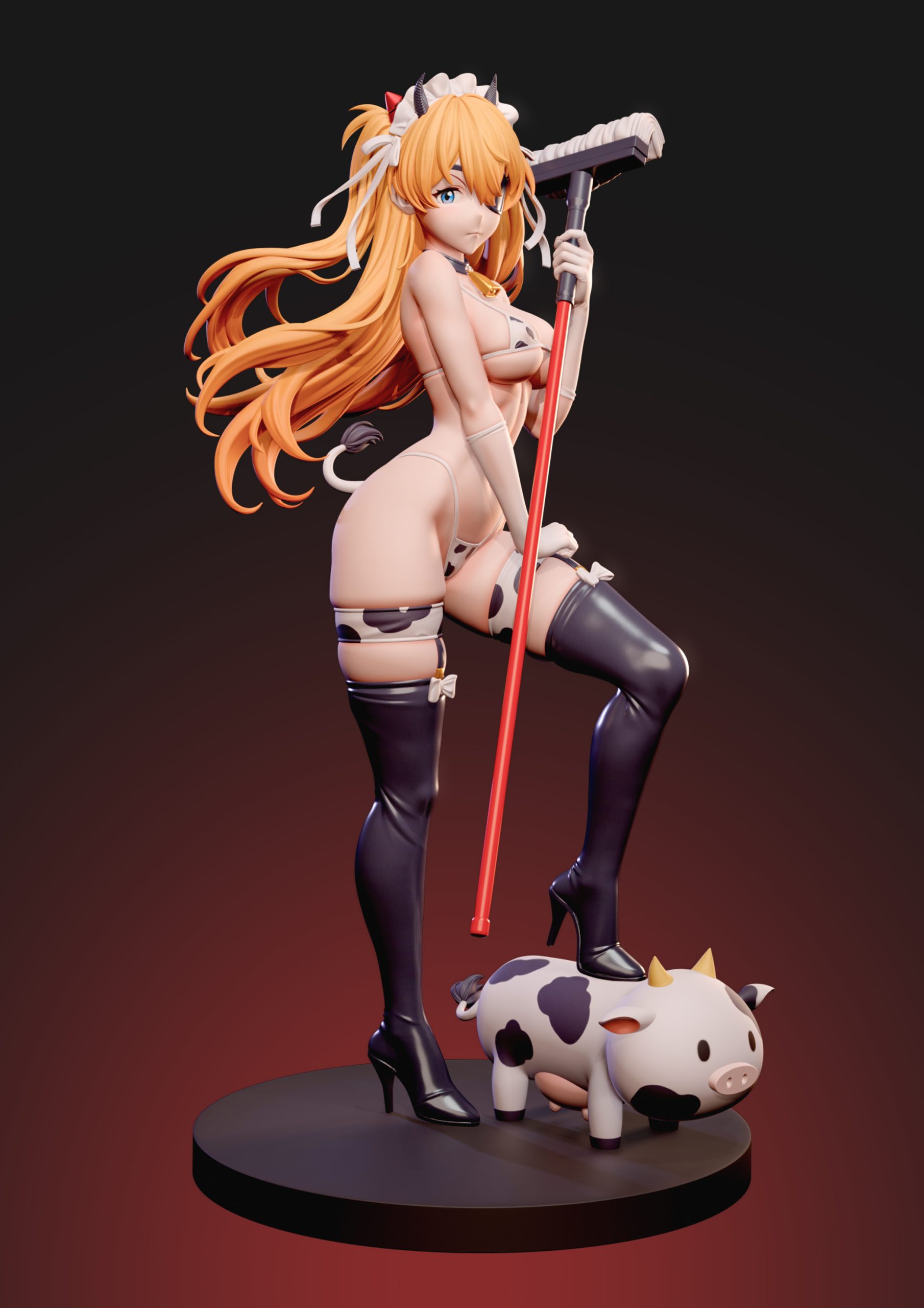 ZiYe Studio – Neon Genesis Evangelion Soryu Asuka Langley Cow Maid