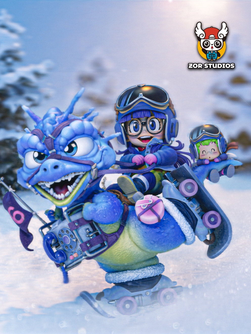 ZOR Studio – Dr. Slump Frontispiece Vehicle Series 04 Arale Riding a Dragon
