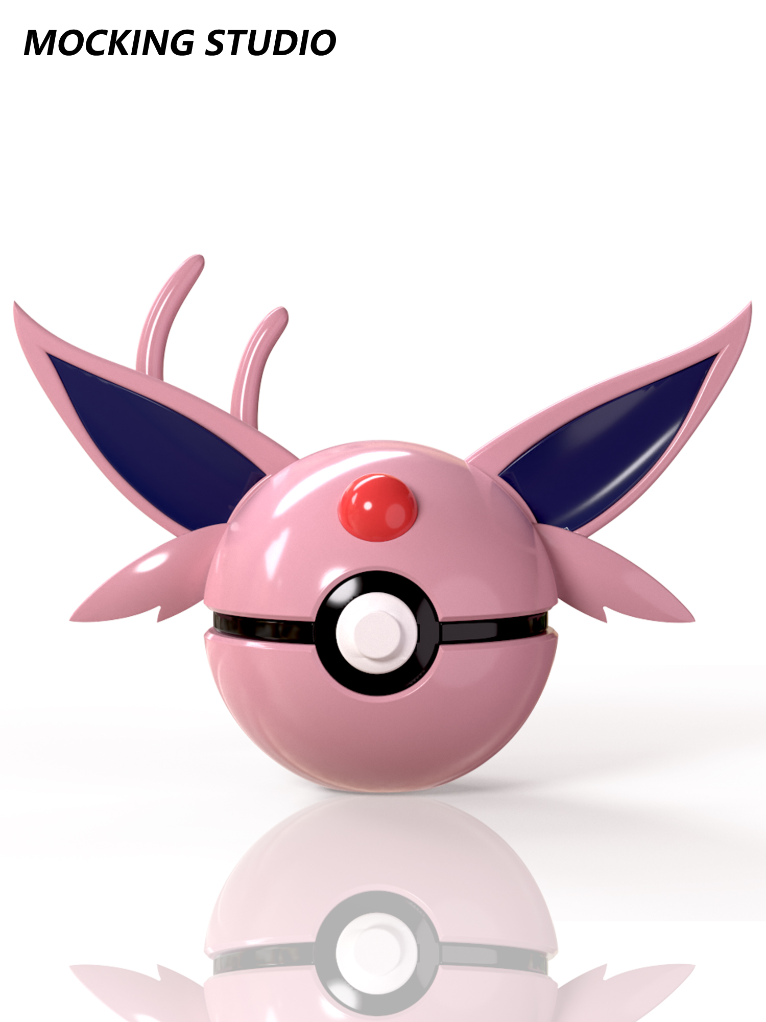 Zhu Yi Wan Jia Studio – Pokémon Electroplated Metallic Poké Ball Series Espeon & Leafeon & Mew & Glaceon Ball