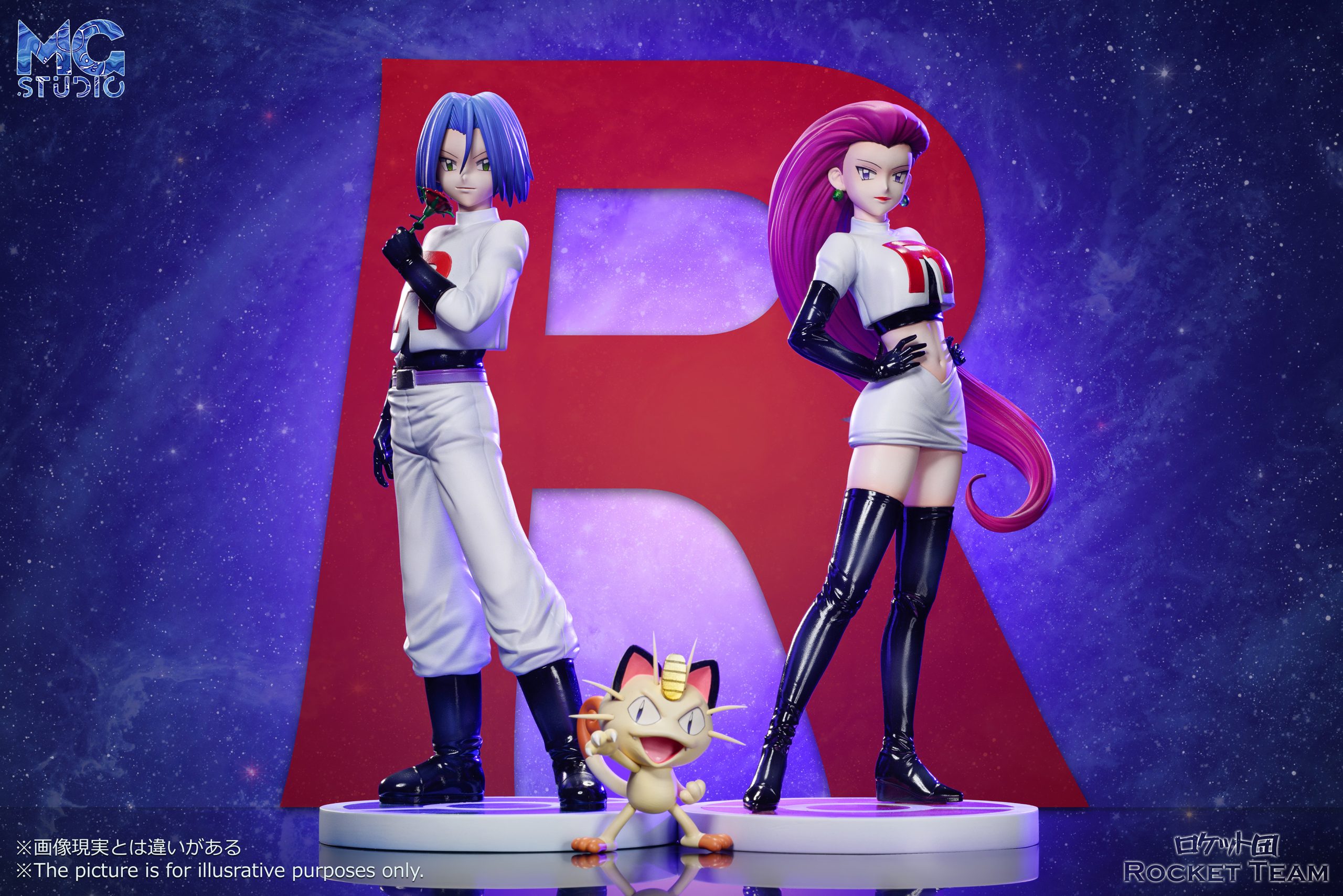 MG Studio – Pokémon  Scaleworld Team Rocket Jessie & James & Lickitung & Victreebel & Weezing & Arbok & Pikachu & Meowth & Wobbuffet