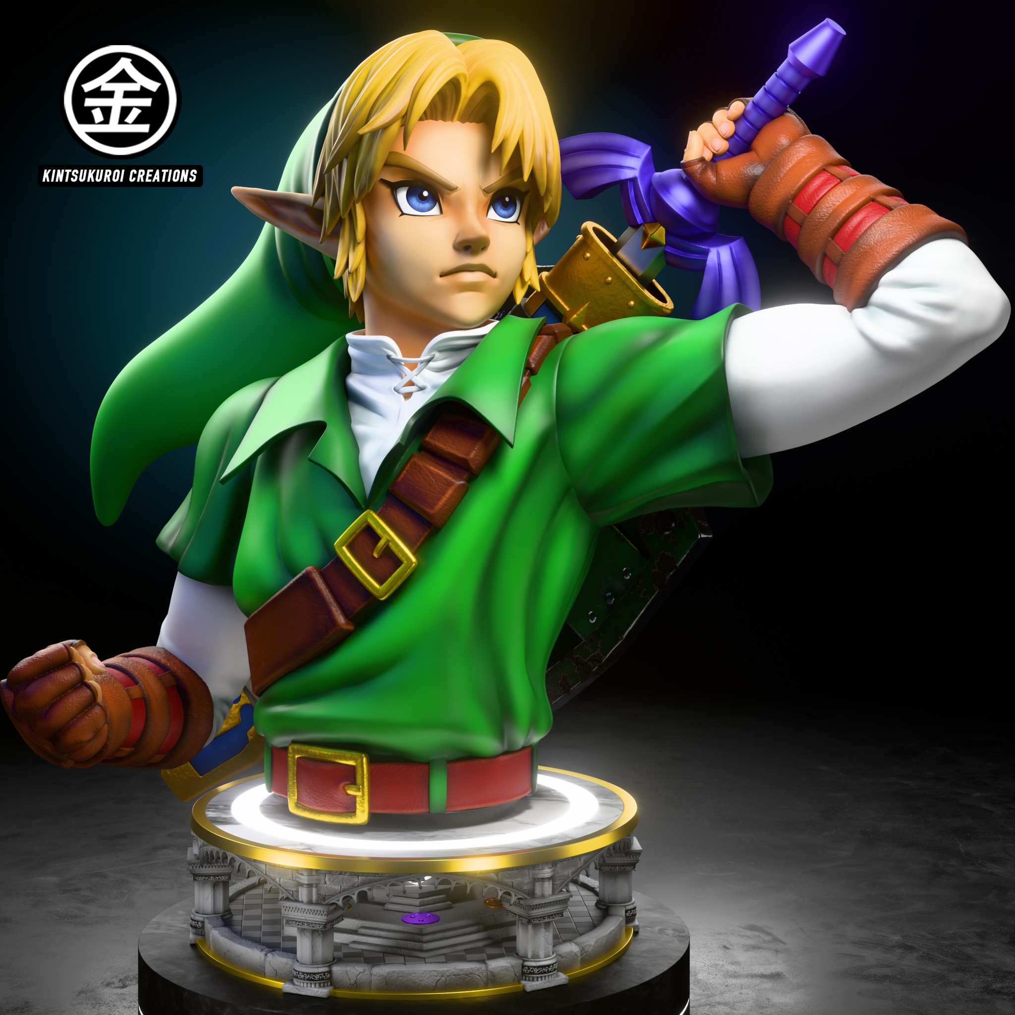 Kintsukuroi creations Studio – The Legend of Zelda OOT ADULT LINK and OOT DARK LINK BUSTS