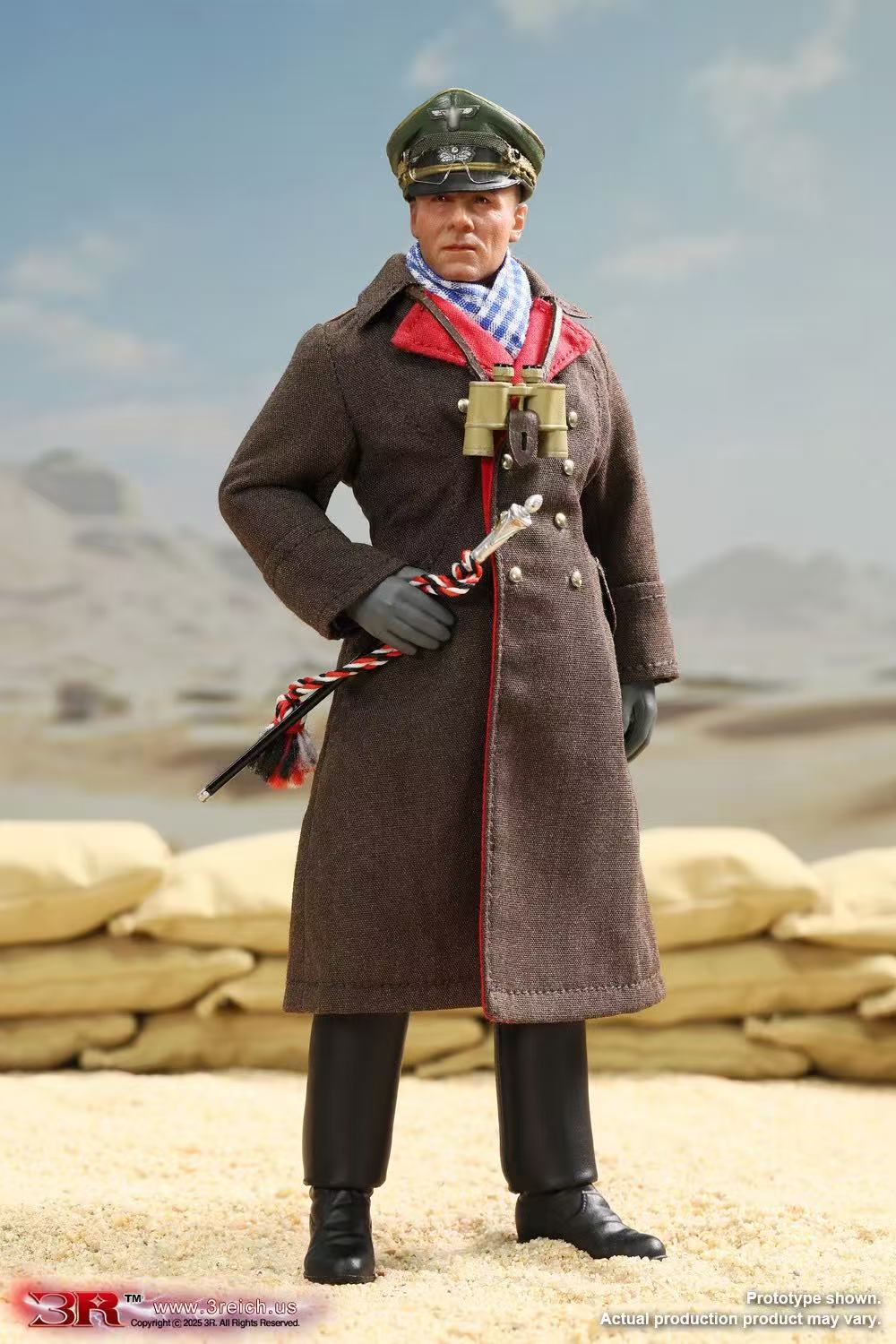 3R Studio – 1/12 Army Field Marshal Desert Fox Rommel Articulated Action Figure TG80004
