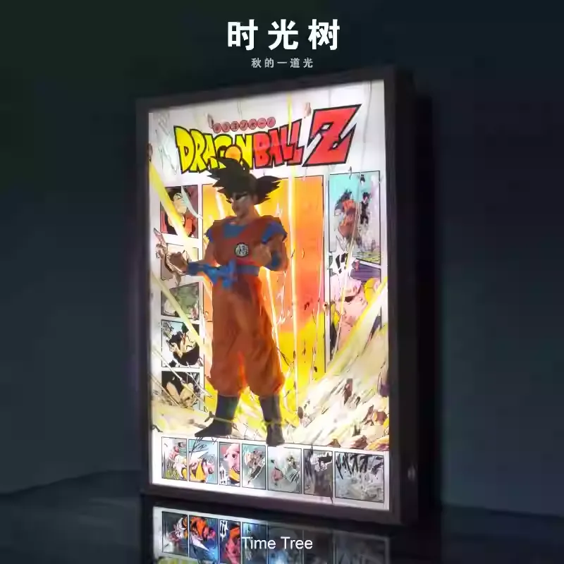 Time tree Studio – Dragon Ball Super Saiyan Goku 3D LED Decorative Light Art