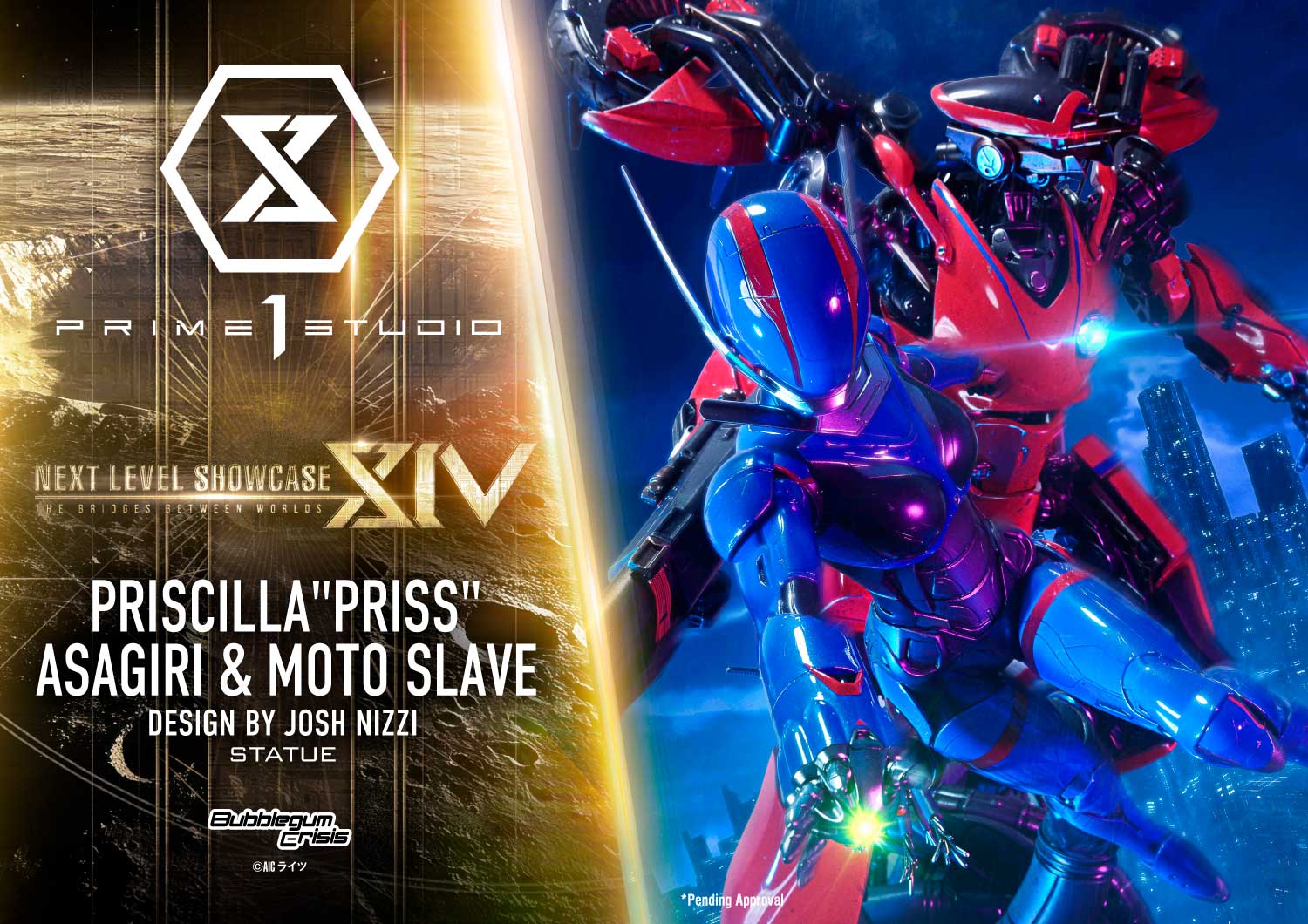 Prime 1 Studio – Bubblegum Crisis Priscilla “Priss” Asagiri & Moto Slave (Design by Josh Nizzi) (Licensed)