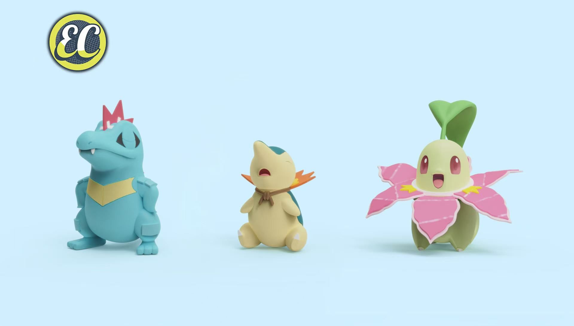 EC Studio – Pokémon Cute Series 03 Totodile & Cyndaquil & Chikorita