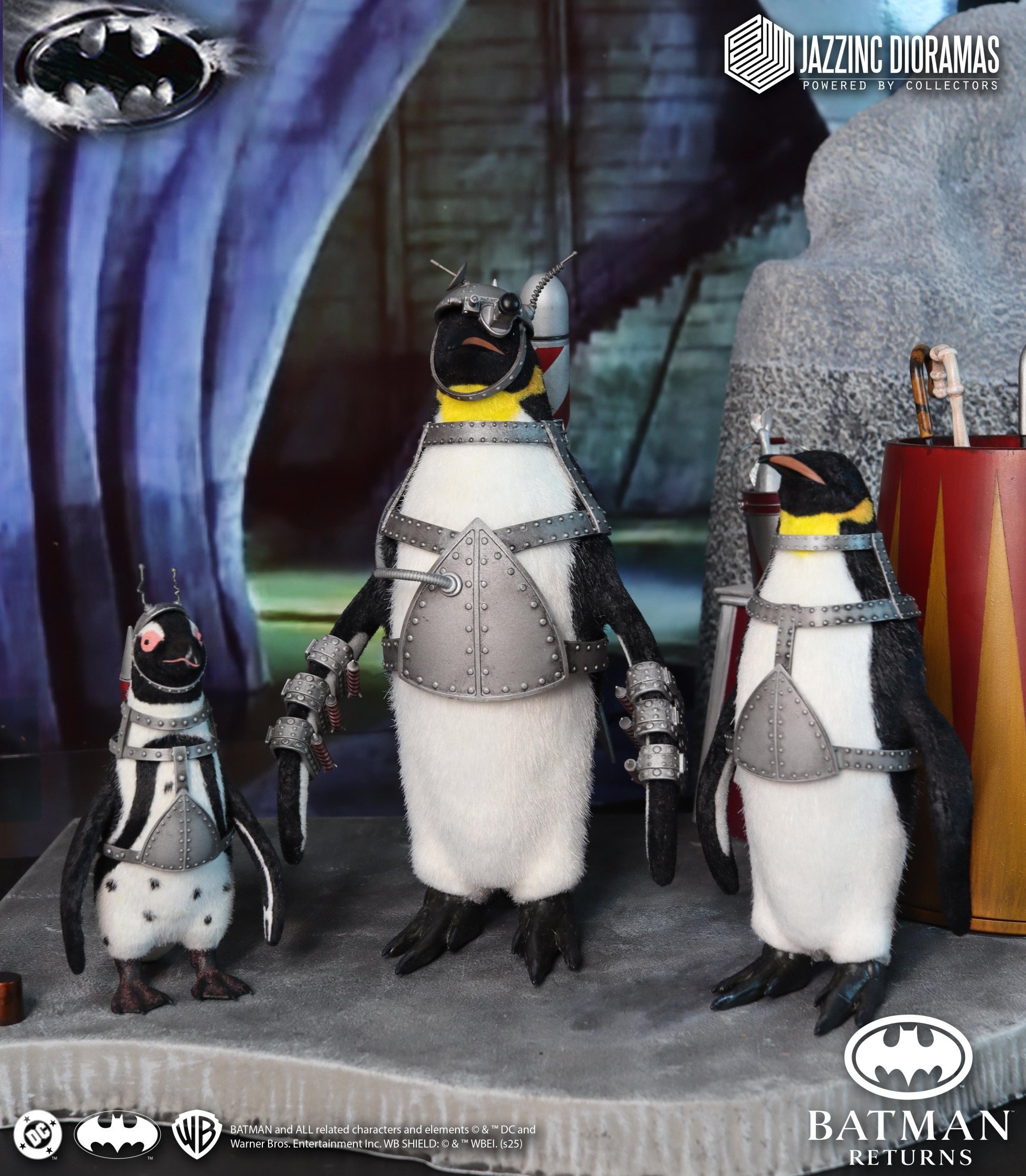 Jazzinc Dioramas Studio – Penguin Army 3 Piece Accessory Set (Batman Returns) 1/6 Scale (Licensed)
