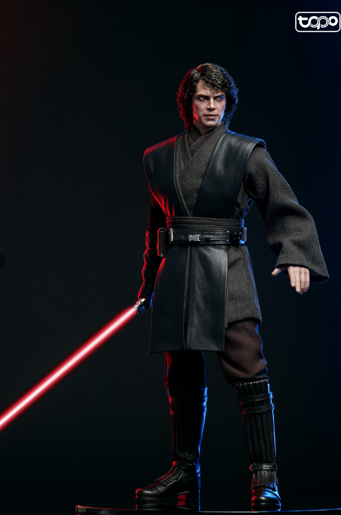 TOPO Studio – Star Wars TP026 Anakin Skywalker Dark Side Version with Moving Eyes & Robe & Genuine Leather Vest