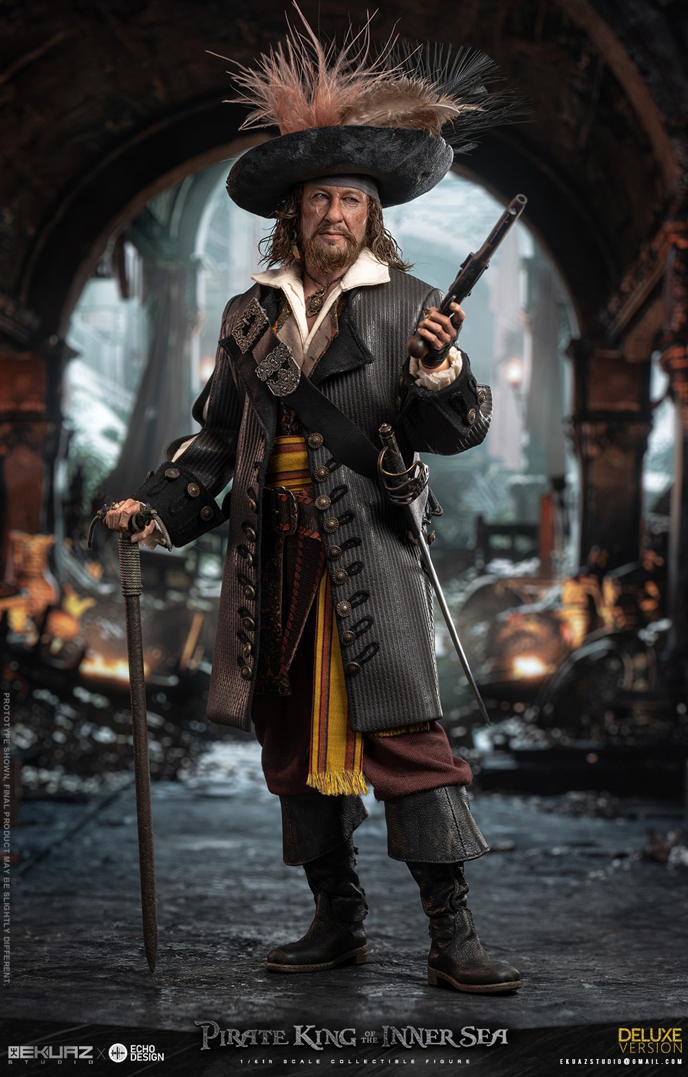 EKUAZ & ECHO DESIGN Studio – Pirates of the Caribbean 1/6 Pirate king of the inner sea Regular Version EKS012R Deluxe Version EKS012D