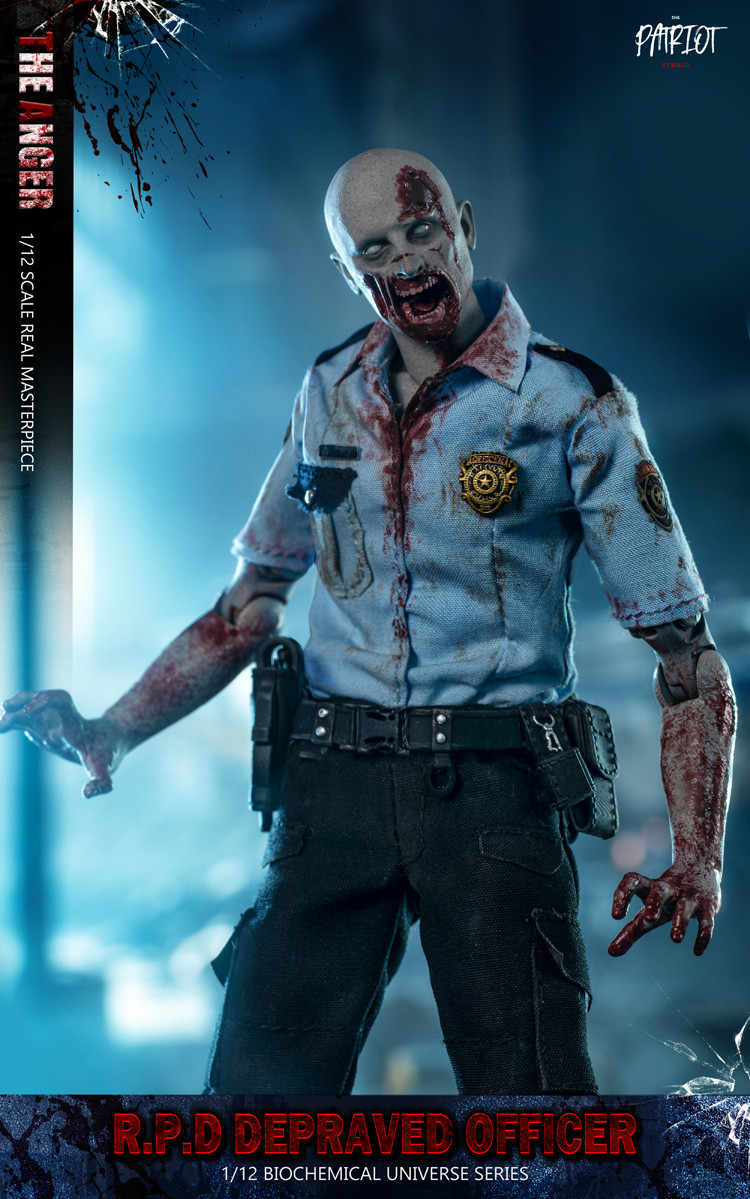 Patriot studio – Resident Evil 1/12 Raccoon City R.P.D. Policeman Fallen & Anger Action Figure