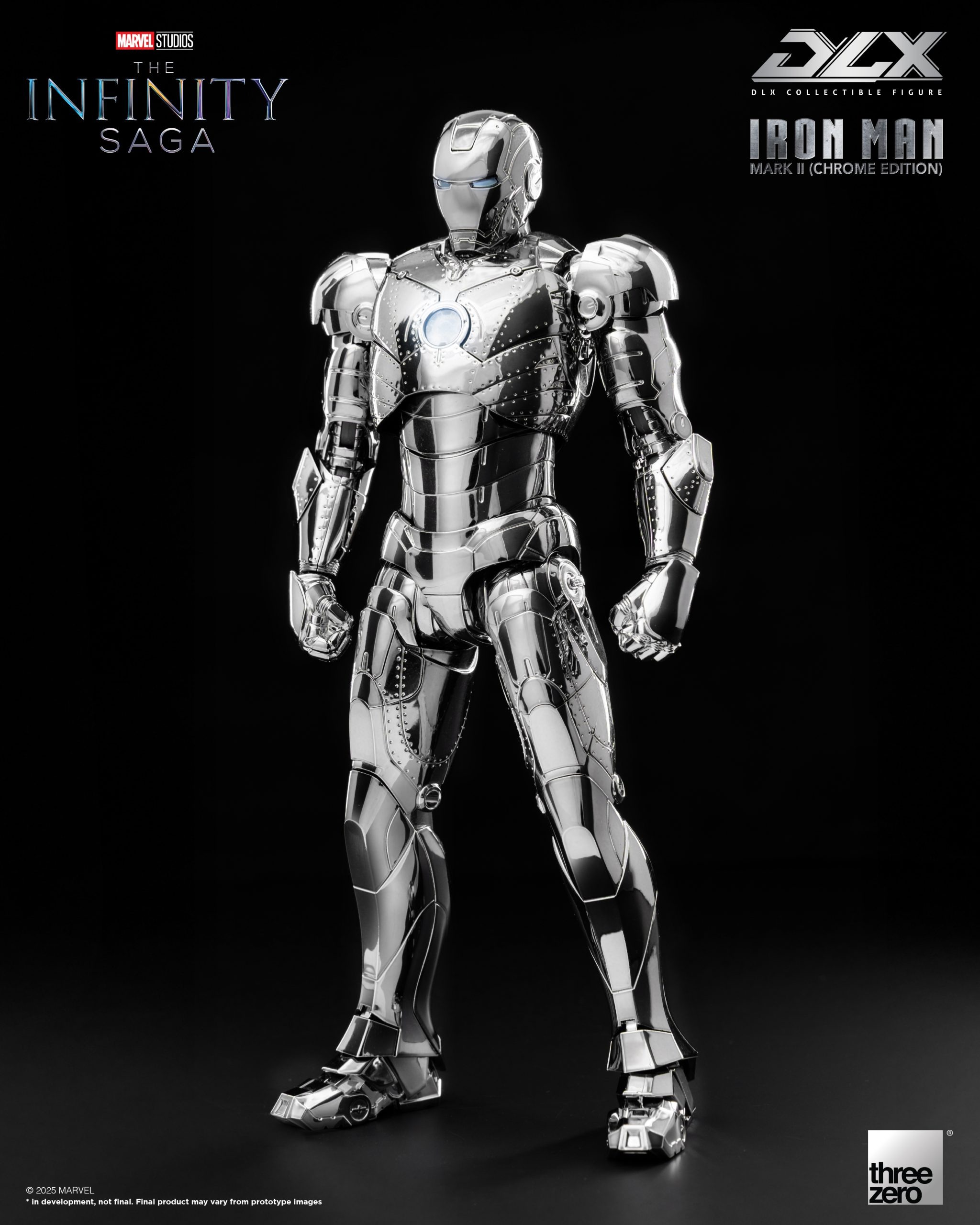 Threezero – Marvel Studios: The Infinity Saga DLX Iron Man Mark 2 Chrome Edition 3Z09240C0 (Licensed)