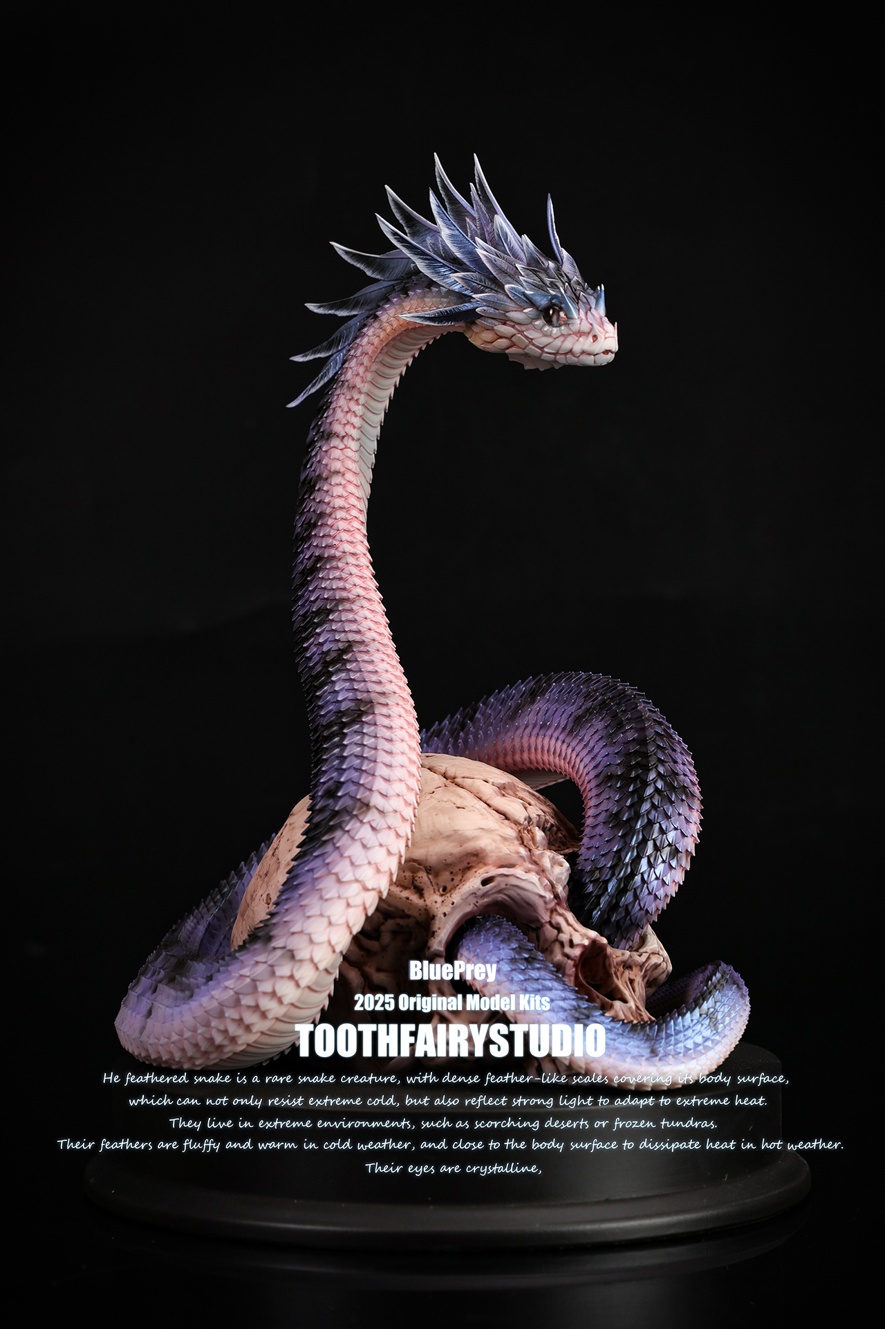 Tooth Fairy Studio – Original Creature Statue Feathered Viper King Isys & Keraha & Prey (Licensed)