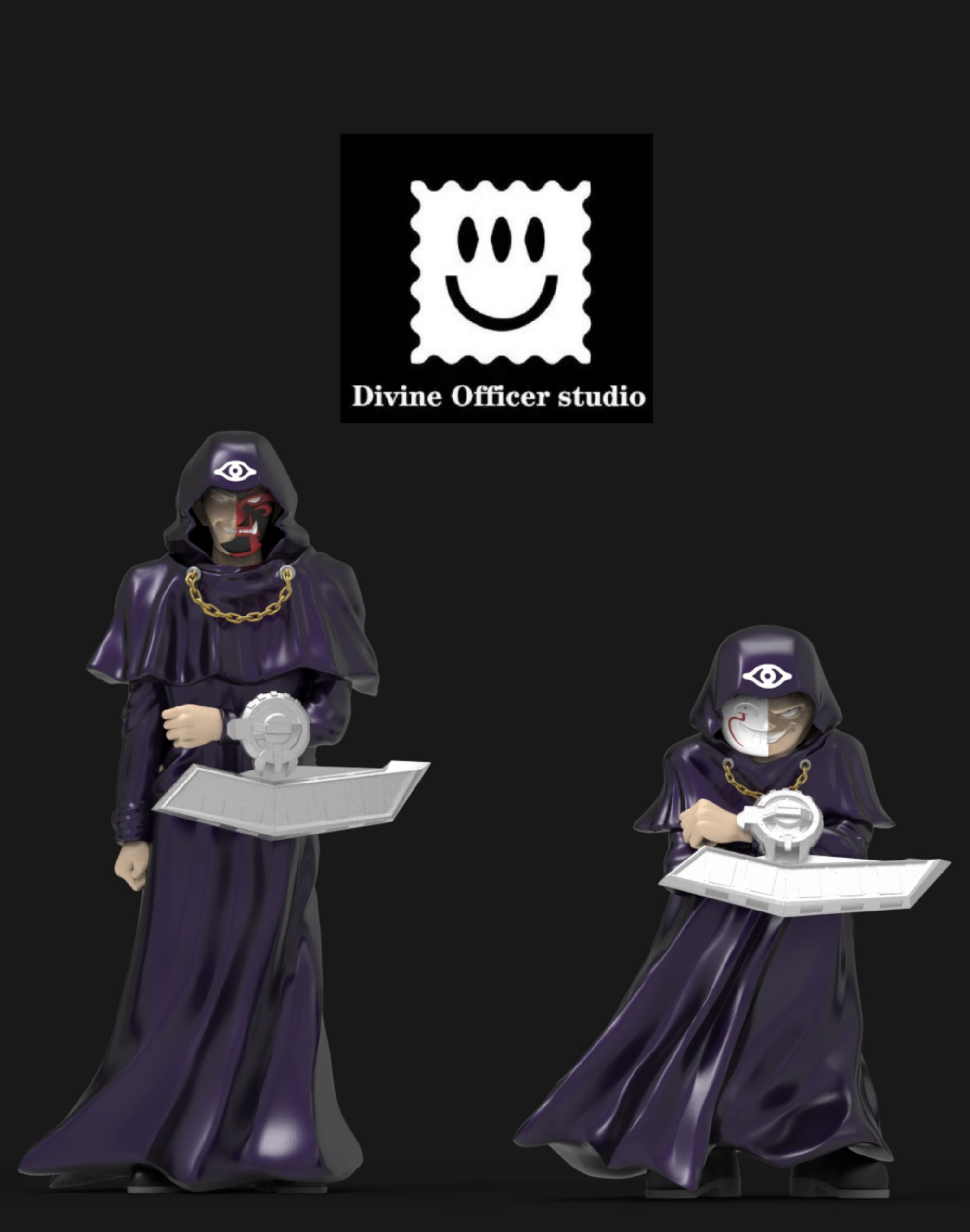 Divine Officer Studio – Yu-Gi-Oh Ghouls Series 02 Mask of Light & Mask of Darkness