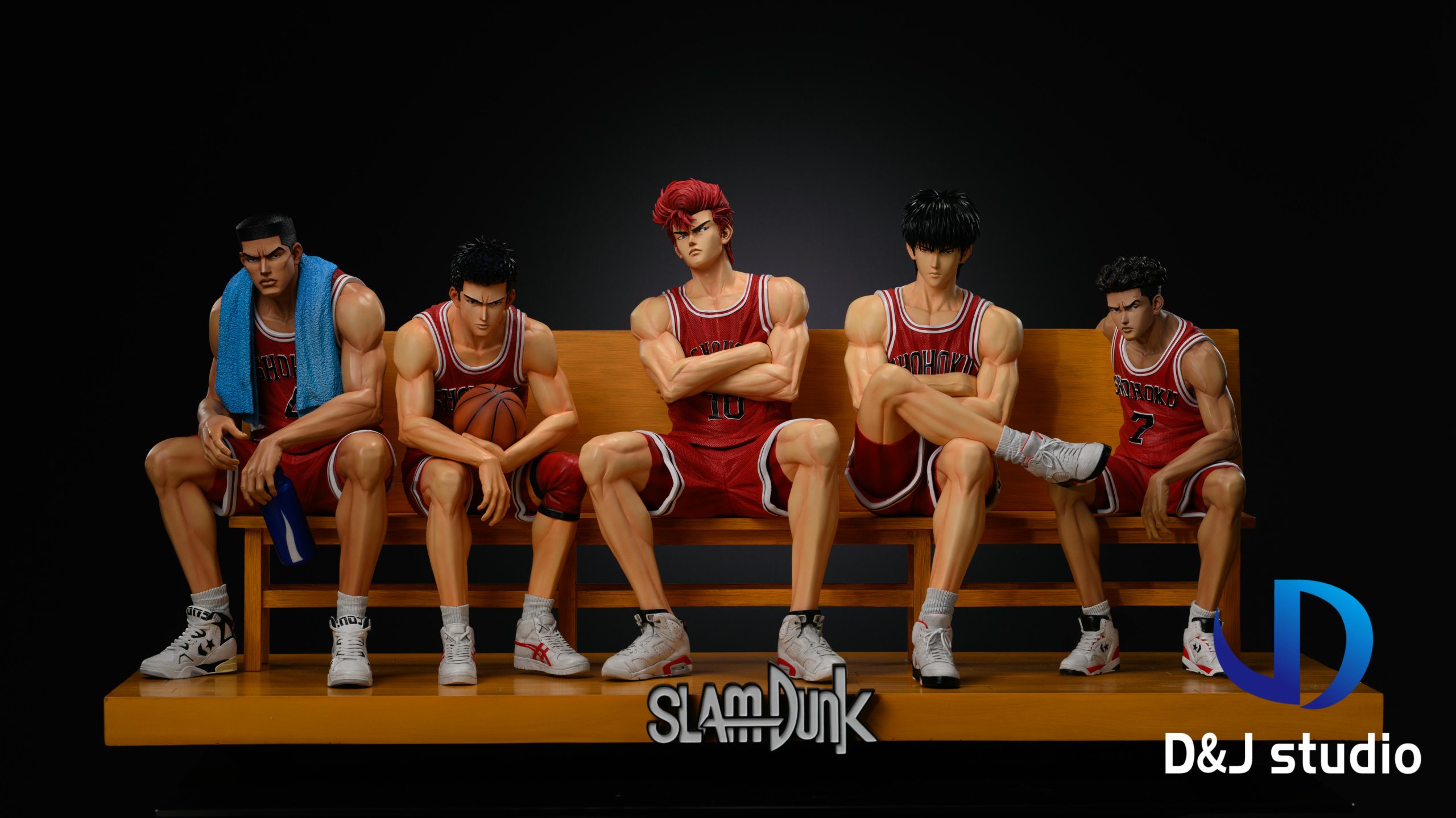 D&J Studio – Slam Dunk Shohoku Sitting Pose Hanamichi Sakuragi & Kaede Rukawa & Ryota Miyagi & Hisashi Mitsui & Akagi Takenori 2.0