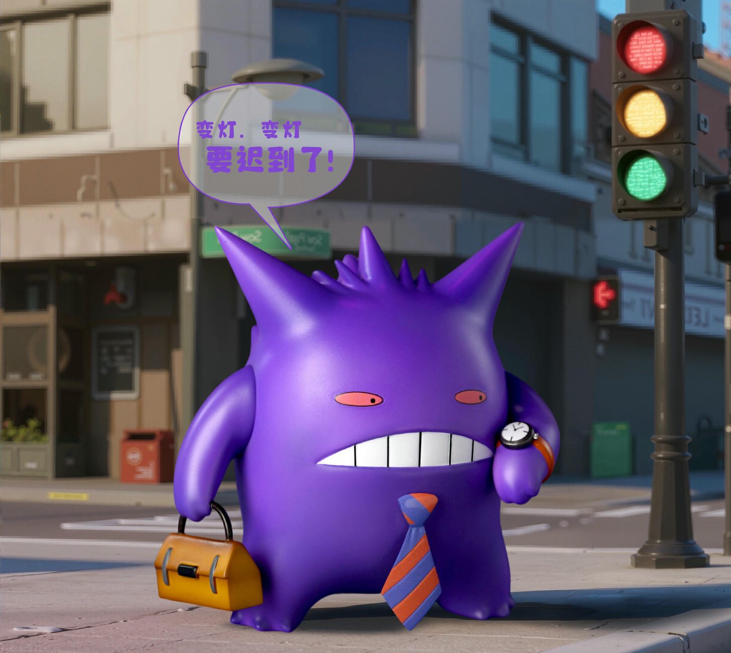 Siiri Studio – Pokémon Chibi Gengar At Work Desktop Collectible Figurine