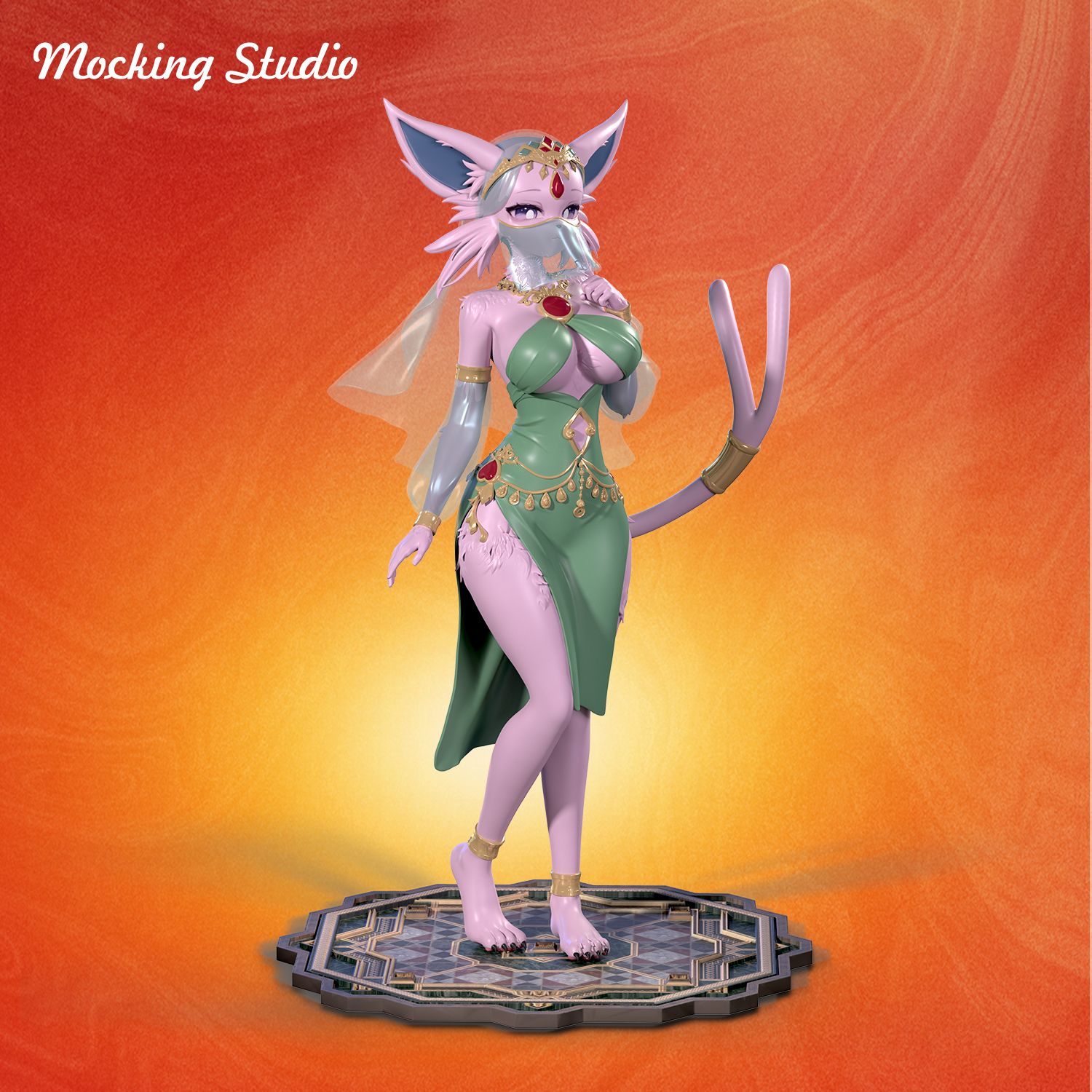 Zhu Yi Wan Jia Studio – Pokémon Anthropomorphic Series Desert Dancer Espeon