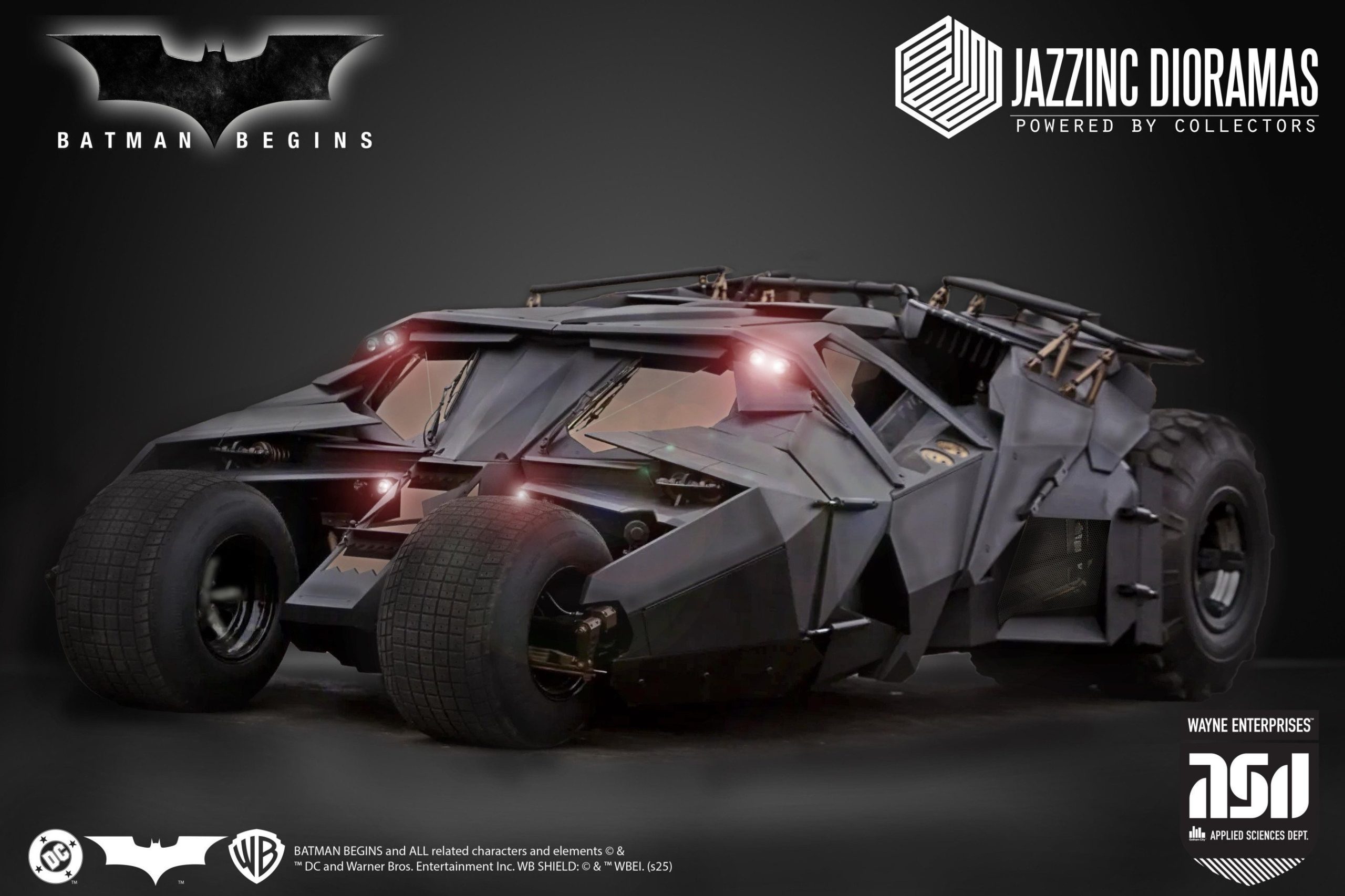 Jazzinc Dioramas Studio – The Batman Begins Black Stealth Tumbler 1/6 Scale Batmobile (Licensed)