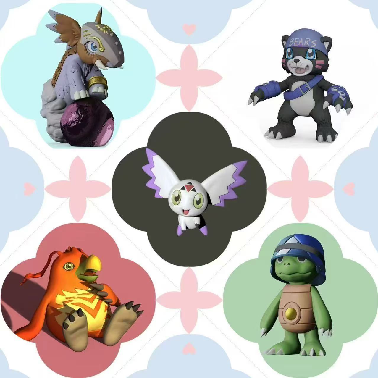 Mei Du Sha Studio – Digimon Culumon & Bearmon & Muchomon & Kamemon & Bakumon Growth