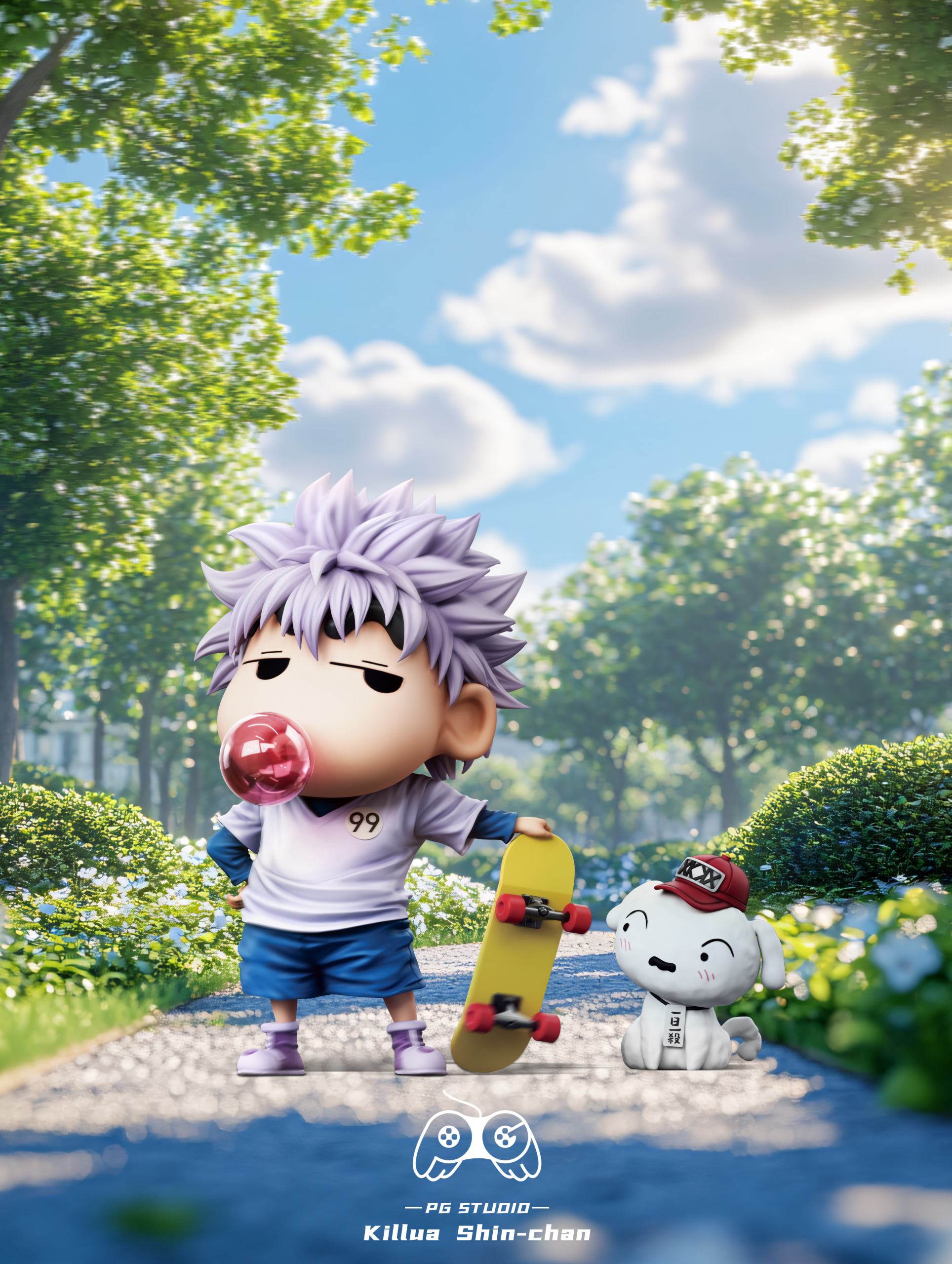 PG Studio – Crayon Shin-chan Nohara Shinnosuke cos Killua Zoldyck