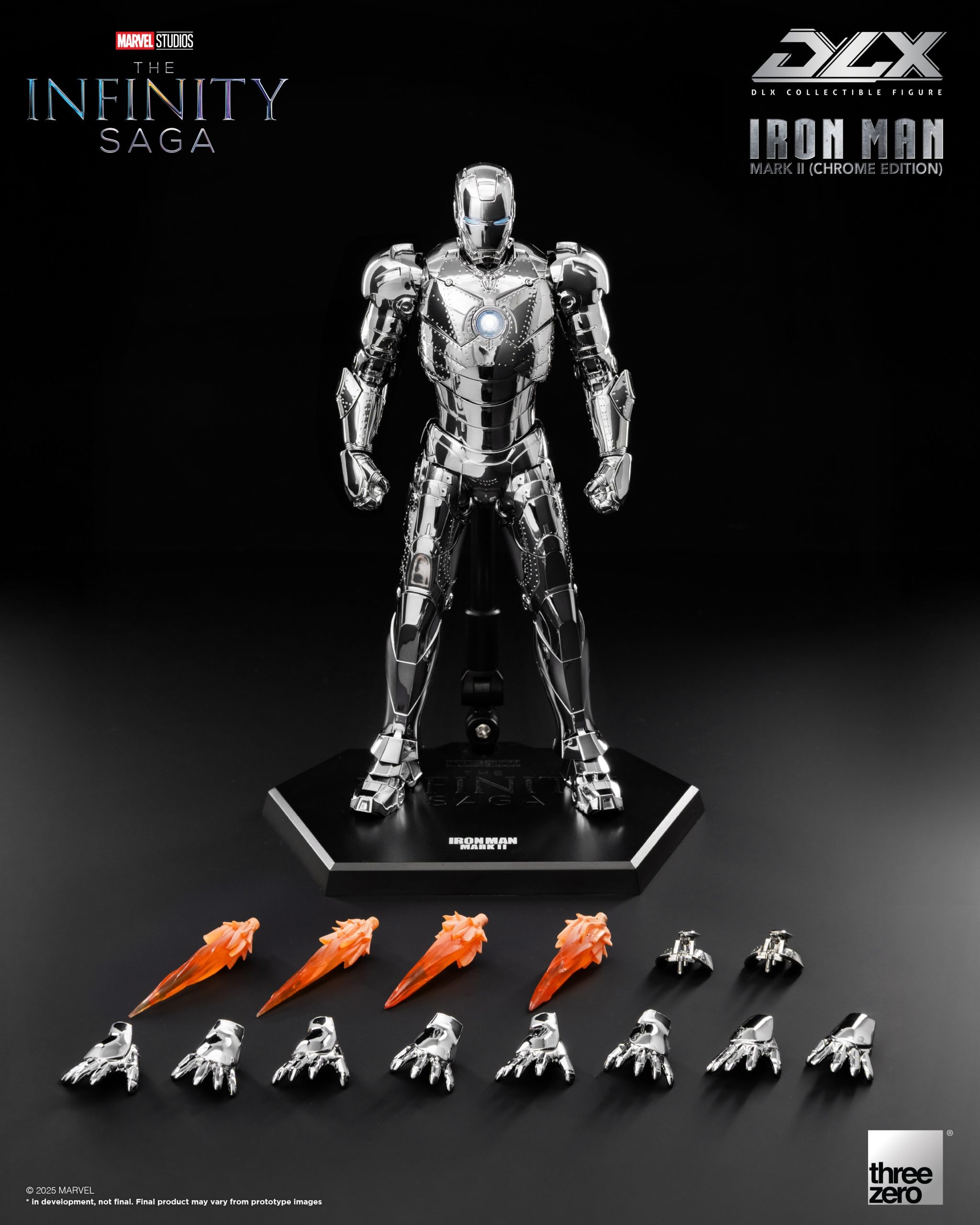 Threezero – Marvel Studios: The Infinity Saga DLX Iron Man Mark 2 Chrome Edition 3Z09240C0 (Licensed)