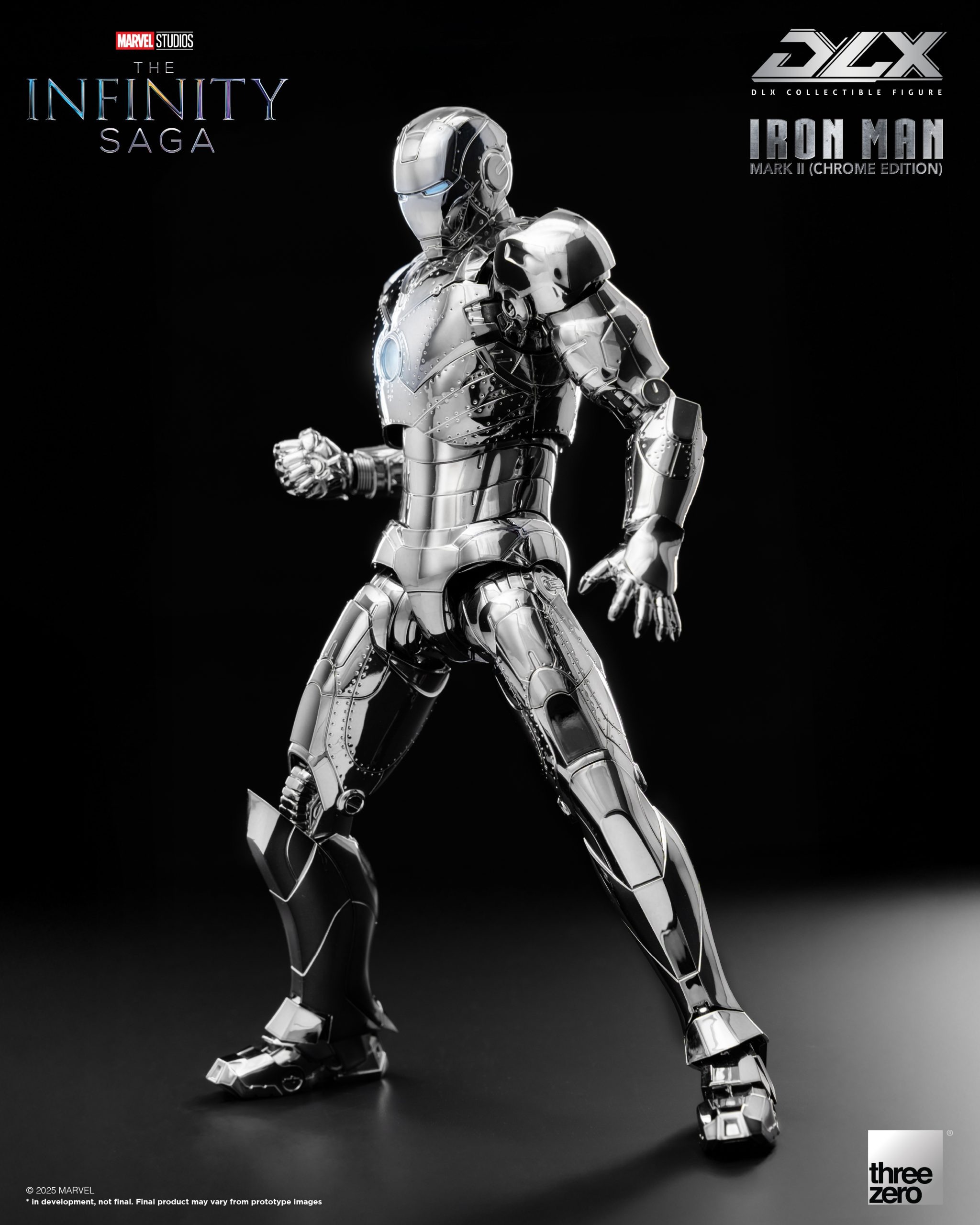 Threezero – Marvel Studios: The Infinity Saga DLX Iron Man Mark 2 Chrome Edition 3Z09240C0 (Licensed)