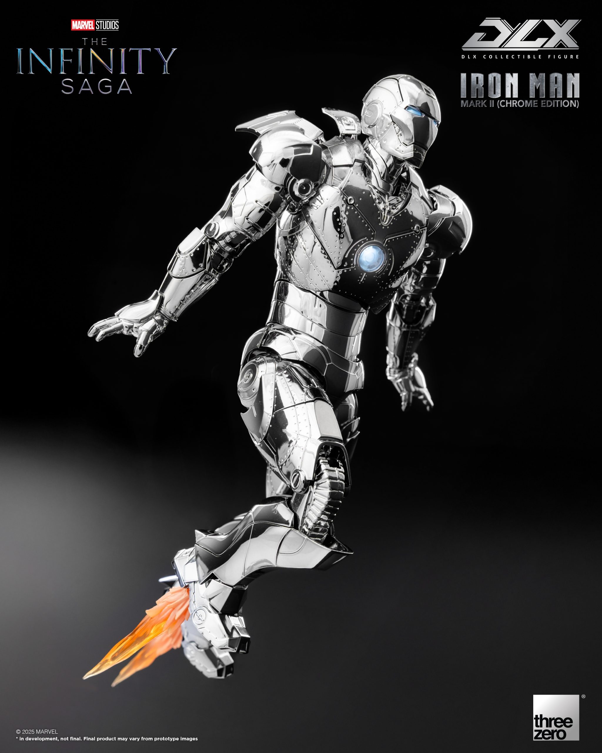 Threezero – Marvel Studios: The Infinity Saga DLX Iron Man Mark 2 Chrome Edition 3Z09240C0 (Licensed)