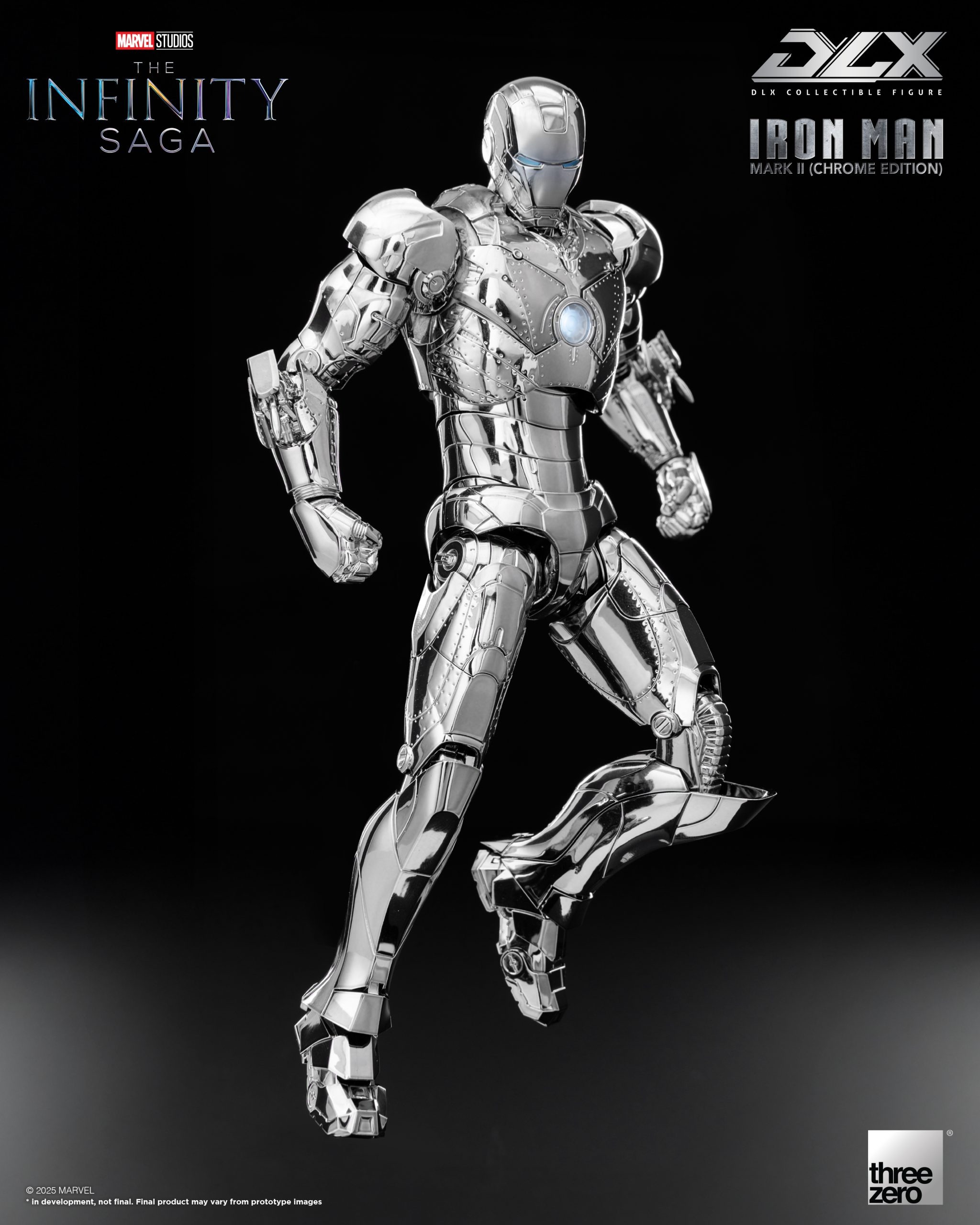 Threezero – Marvel Studios: The Infinity Saga DLX Iron Man Mark 2 Chrome Edition 3Z09240C0 (Licensed)