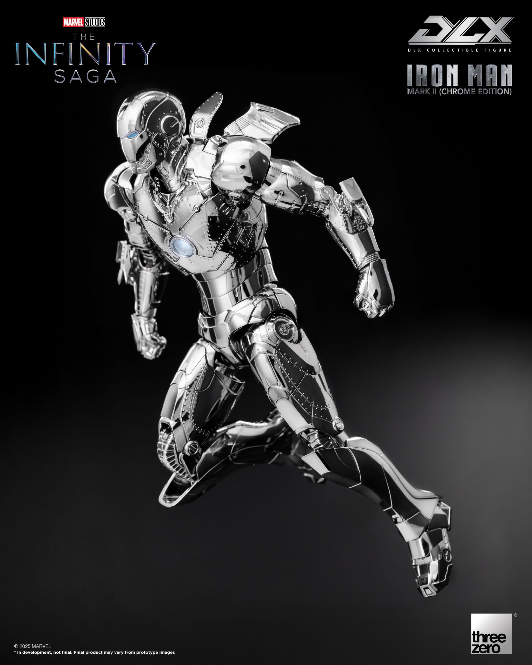 Threezero – Marvel Studios: The Infinity Saga DLX Iron Man Mark 2 Chrome Edition 3Z09240C0 (Licensed)