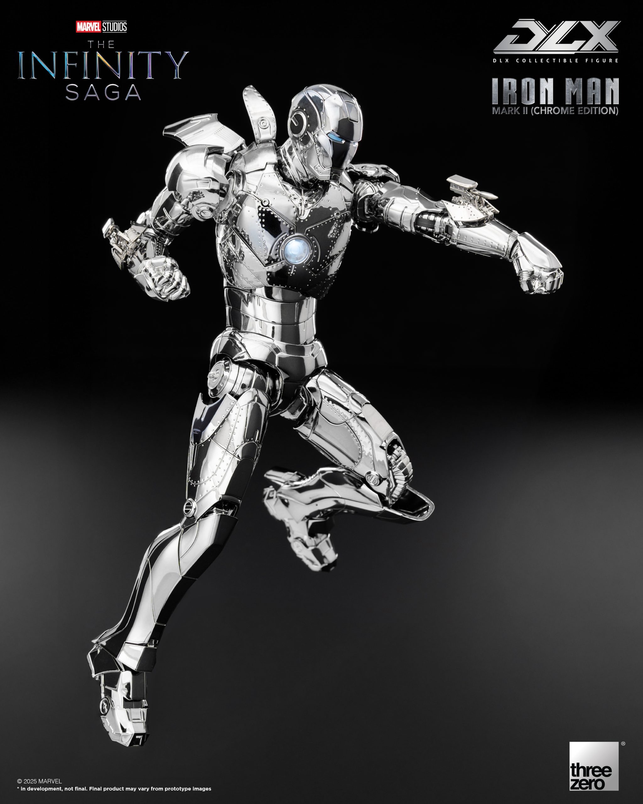 Threezero – Marvel Studios: The Infinity Saga DLX Iron Man Mark 2 Chrome Edition 3Z09240C0 (Licensed)