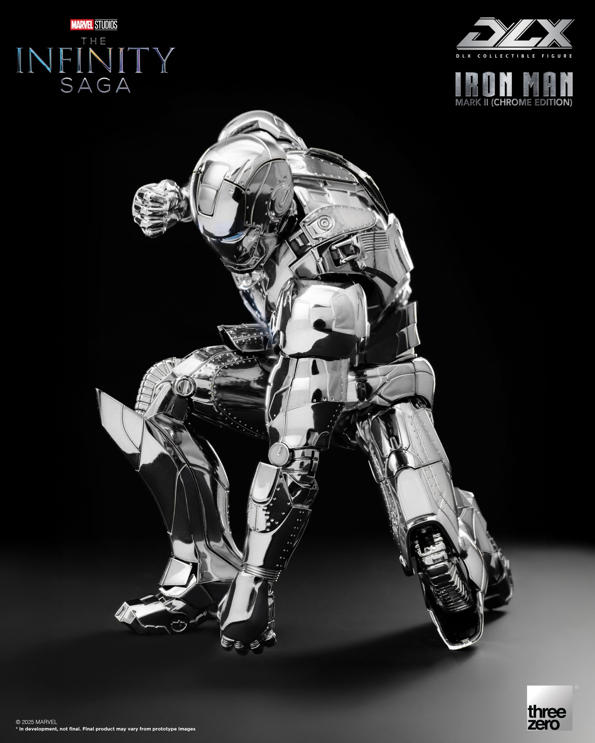 Threezero – Marvel Studios: The Infinity Saga DLX Iron Man Mark 2 Chrome Edition 3Z09240C0 (Licensed)