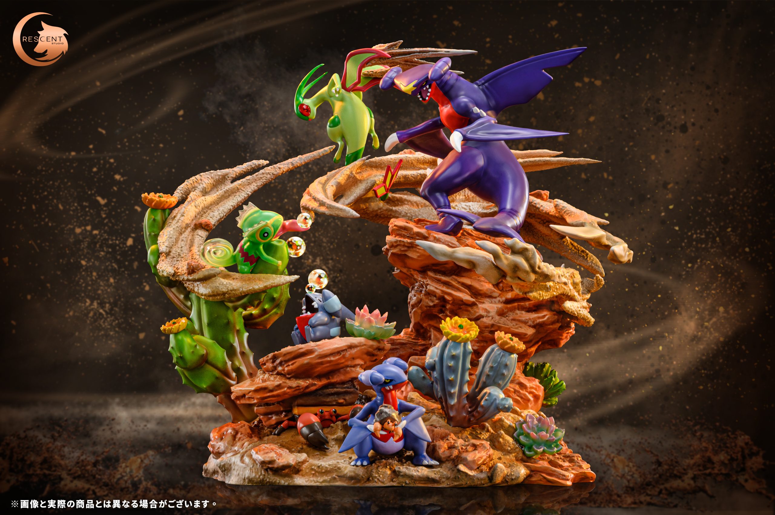 Blossom Studio – Pokémon Ecological Diorama Series Desert Scene Garchomp