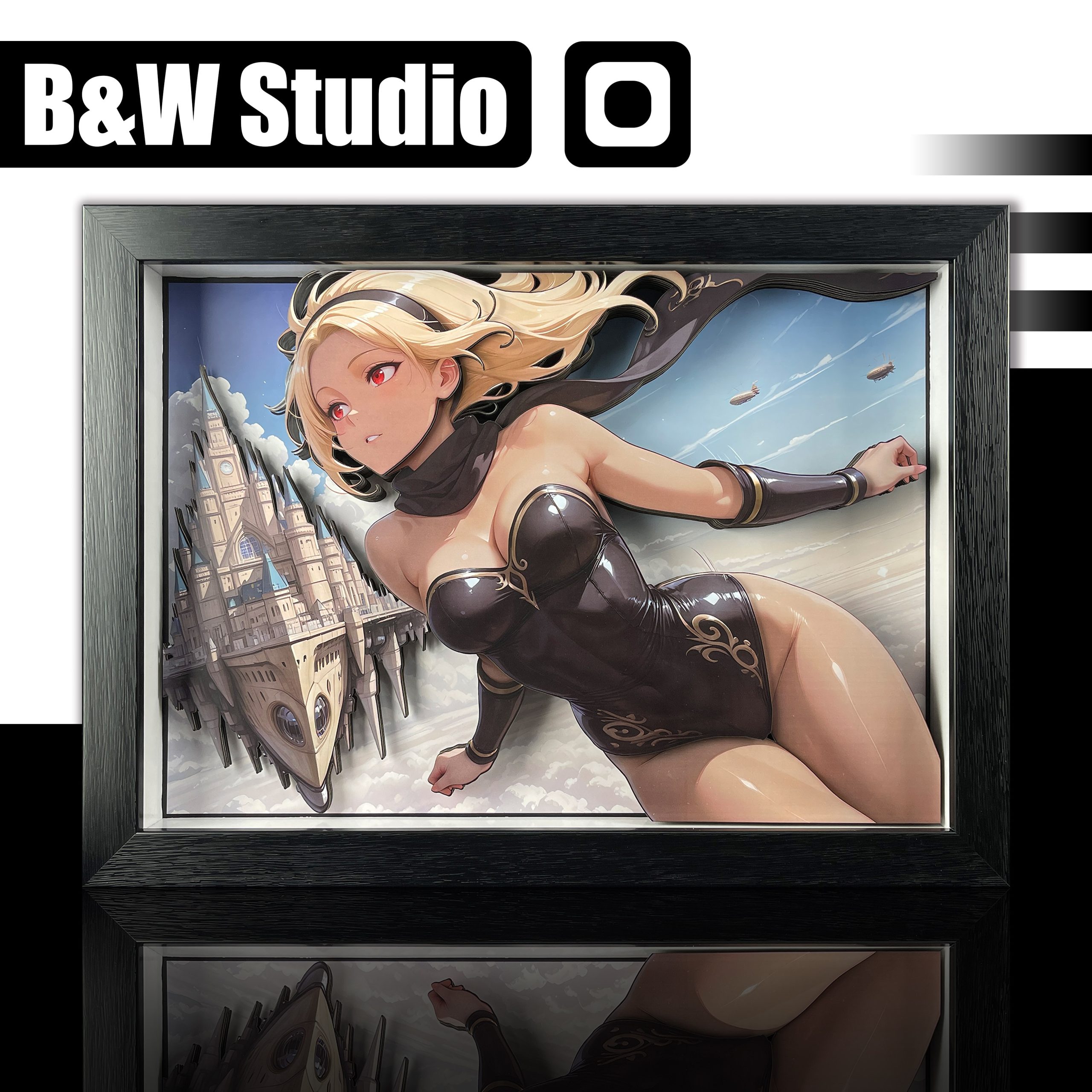 B&W Studio – Gravity Rush Kat 3D Art Panel