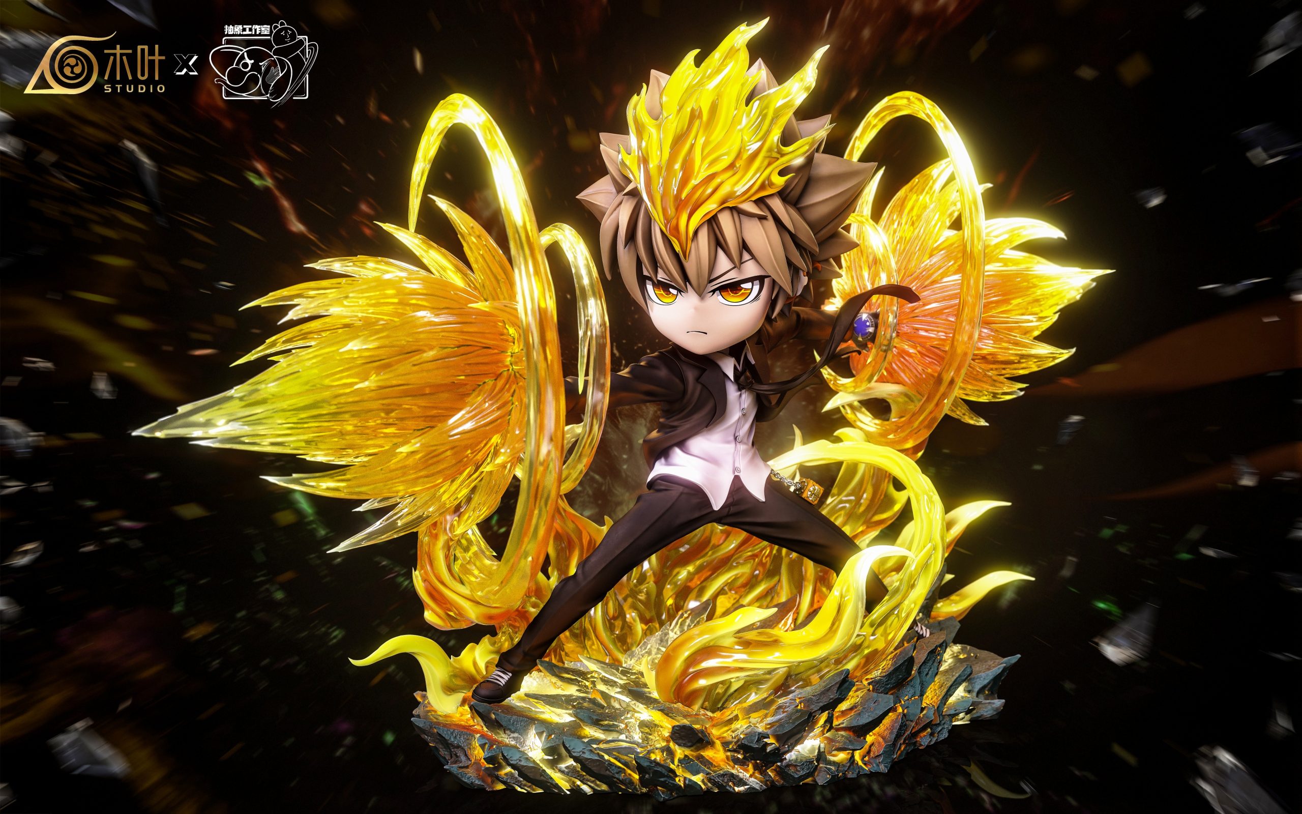 Konoha Studio & Chou Xiang Studio – Katekyo Hitman Reborn Tsunayoshi Sawada and Anya cos Tsunayoshi X-Burner