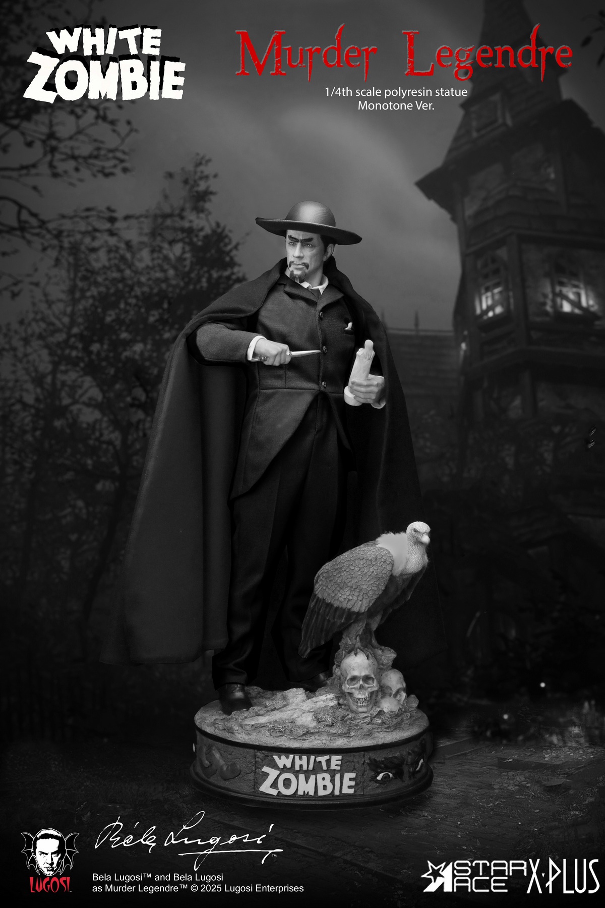 STAR ACE Toys – 1/4 Scale White Zombie Black & White Version SA4029 (Licensed)