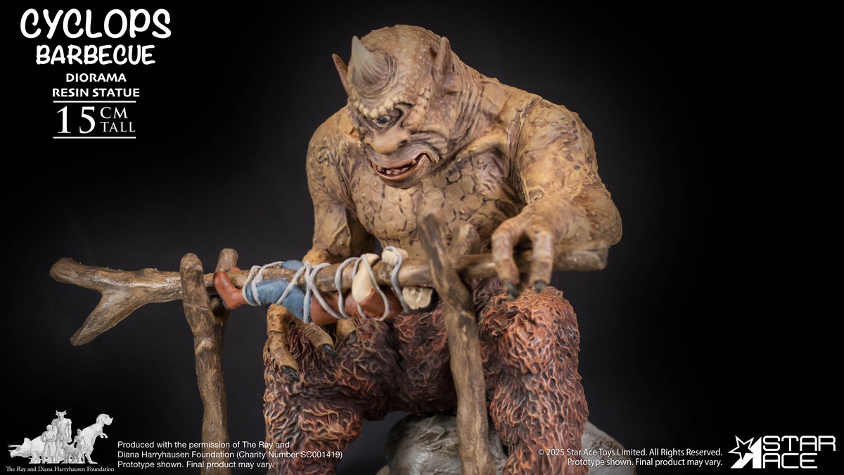 Star Ace Toys – Ray Harryhausen The 7th Voyage of Sinbad Cyclops with Roast Base Diorama SA8036 (Licensed)