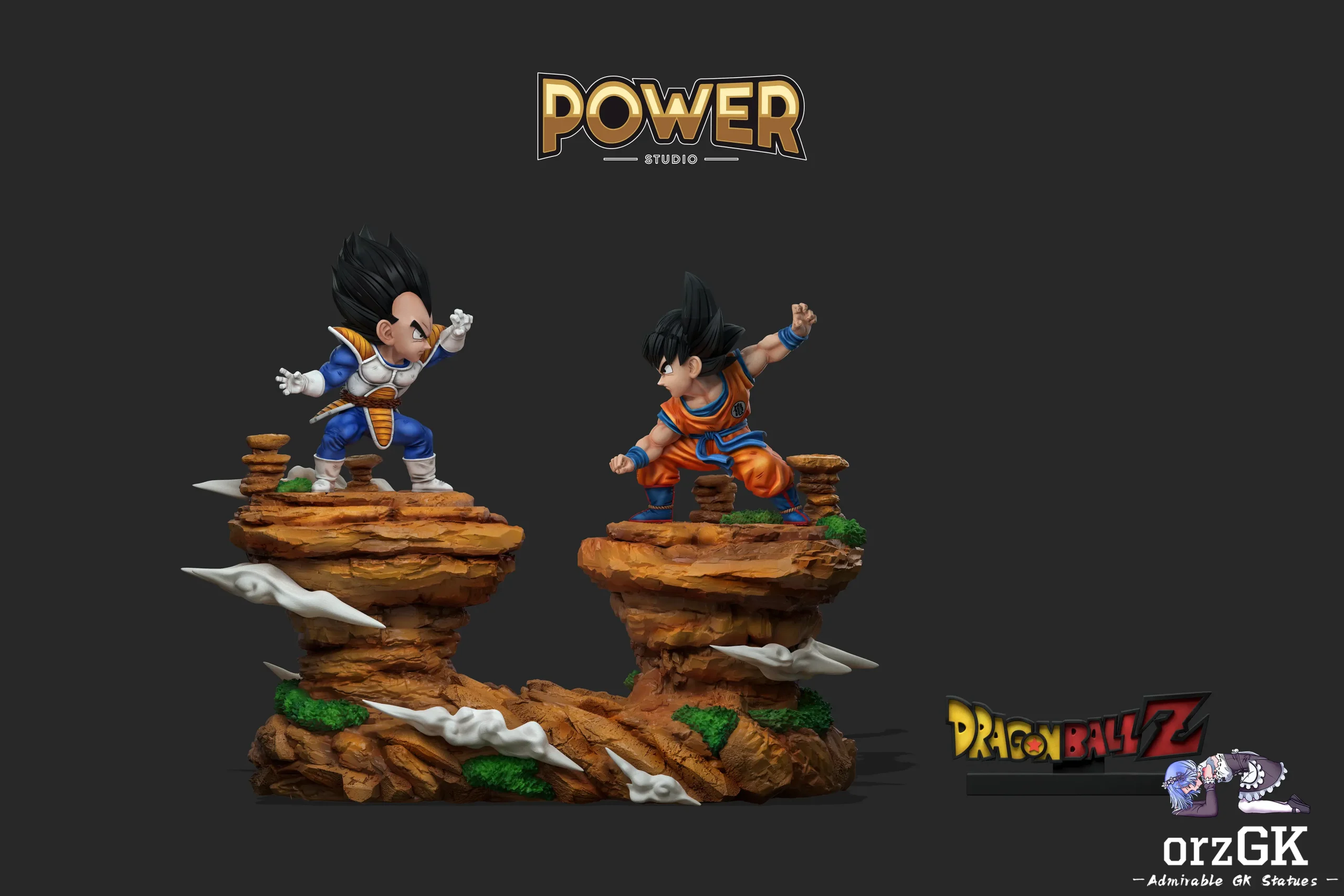 Power Studio – Dragon Ball Anniversary Vegeta & Goku Battle Ready Pose