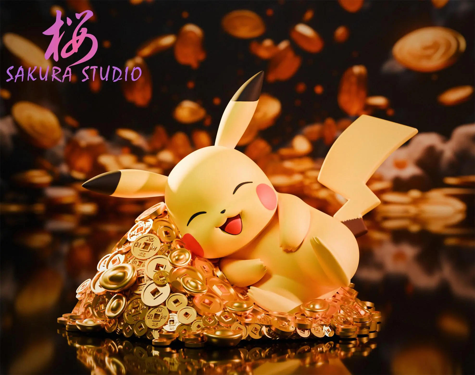 SAKURA Studio – Pokémon New Year Sleeping Get Rich Lazy Pikachu 2.0