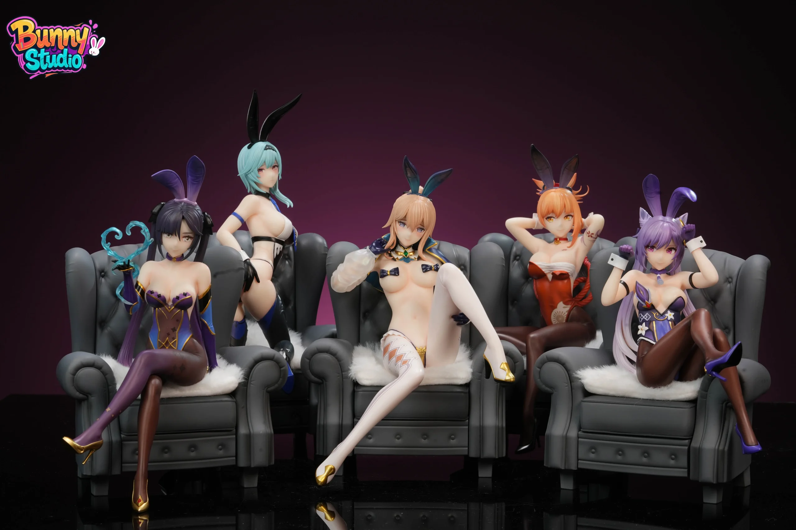 Bunny Studio – Genshin Impact Bunny Girl #3 Keqing & Mona & Yoimiya & Eula & Jean
