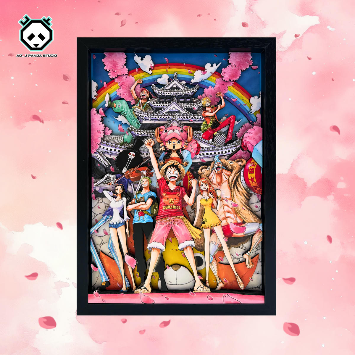 Aotupanda Studio – One Piece Sakura Season Anime Handmade 3D Paper Art Decorative Wall Hanging