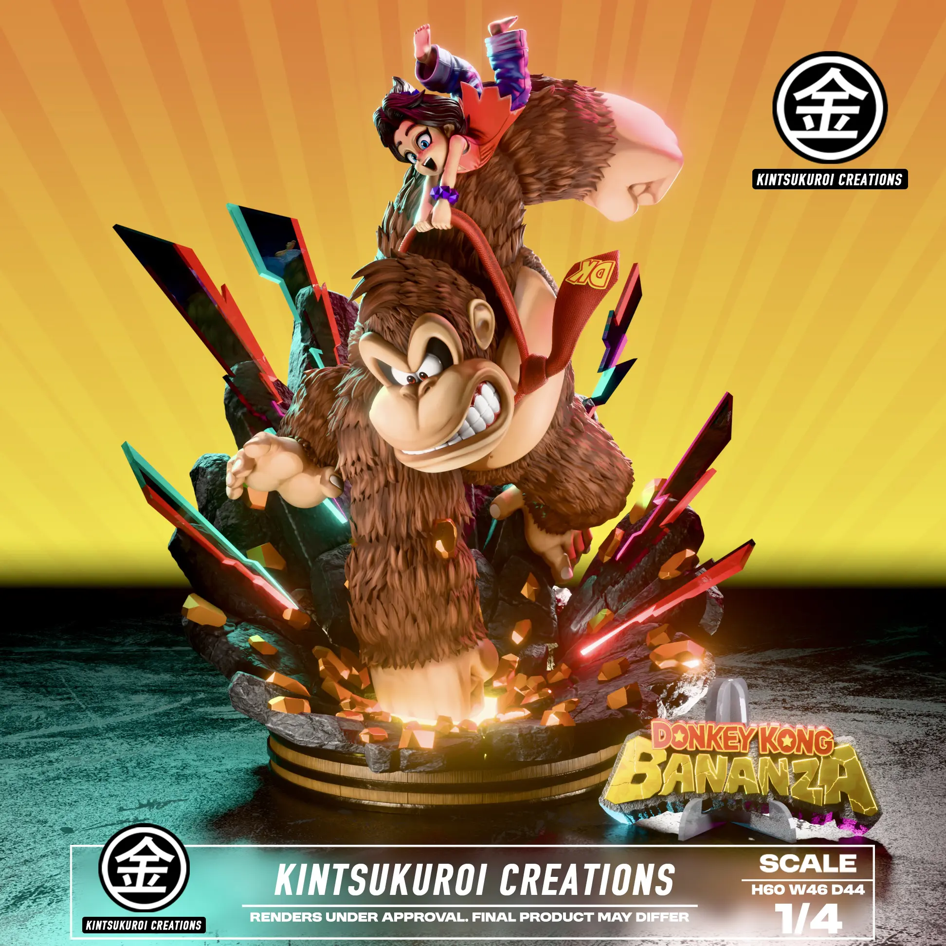 Kintsukuroi Creations Studio – Donkey Kong Bananza DK Bananza Diorama 1/4 Scale