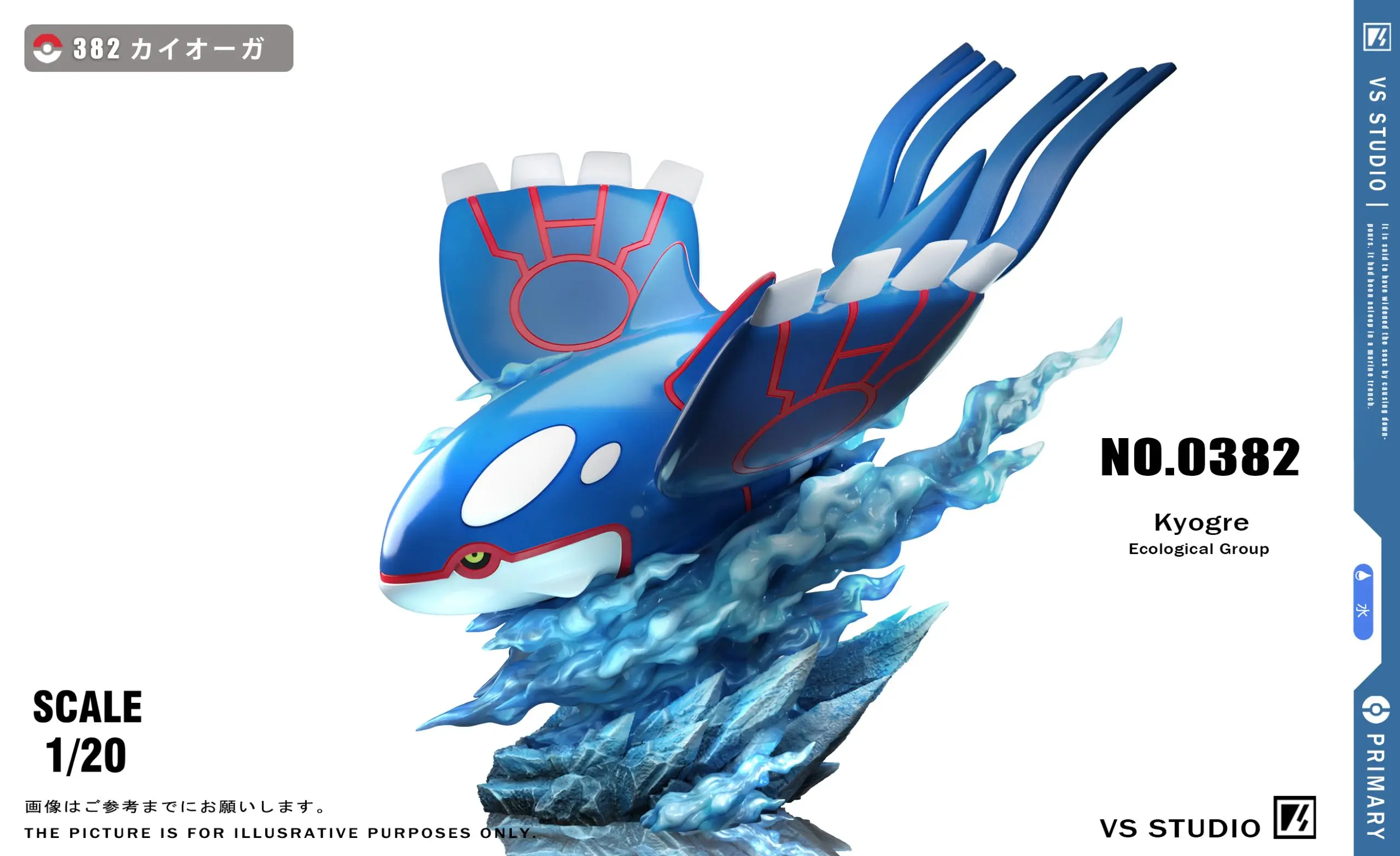 VS Studio – Pokémon 1/20 Pokédex Kyogre