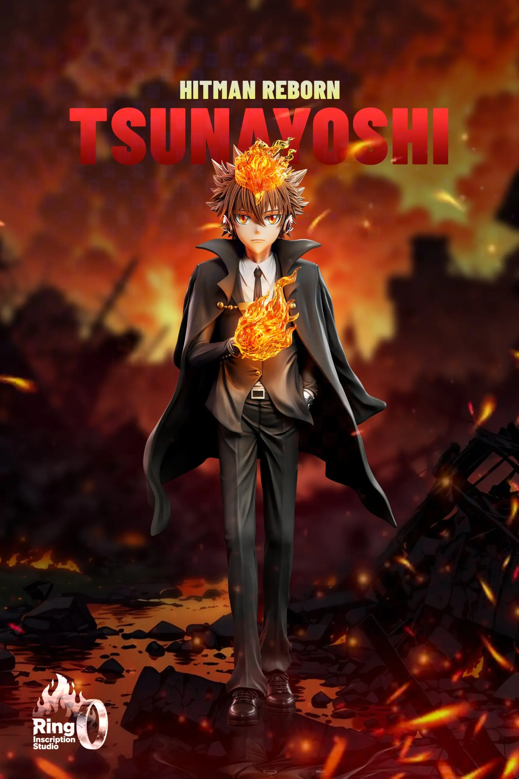 Ring inscription Studio – Katekyo Hitman Reborn Suit Pose Series #1 Tsunayoshi Sawada