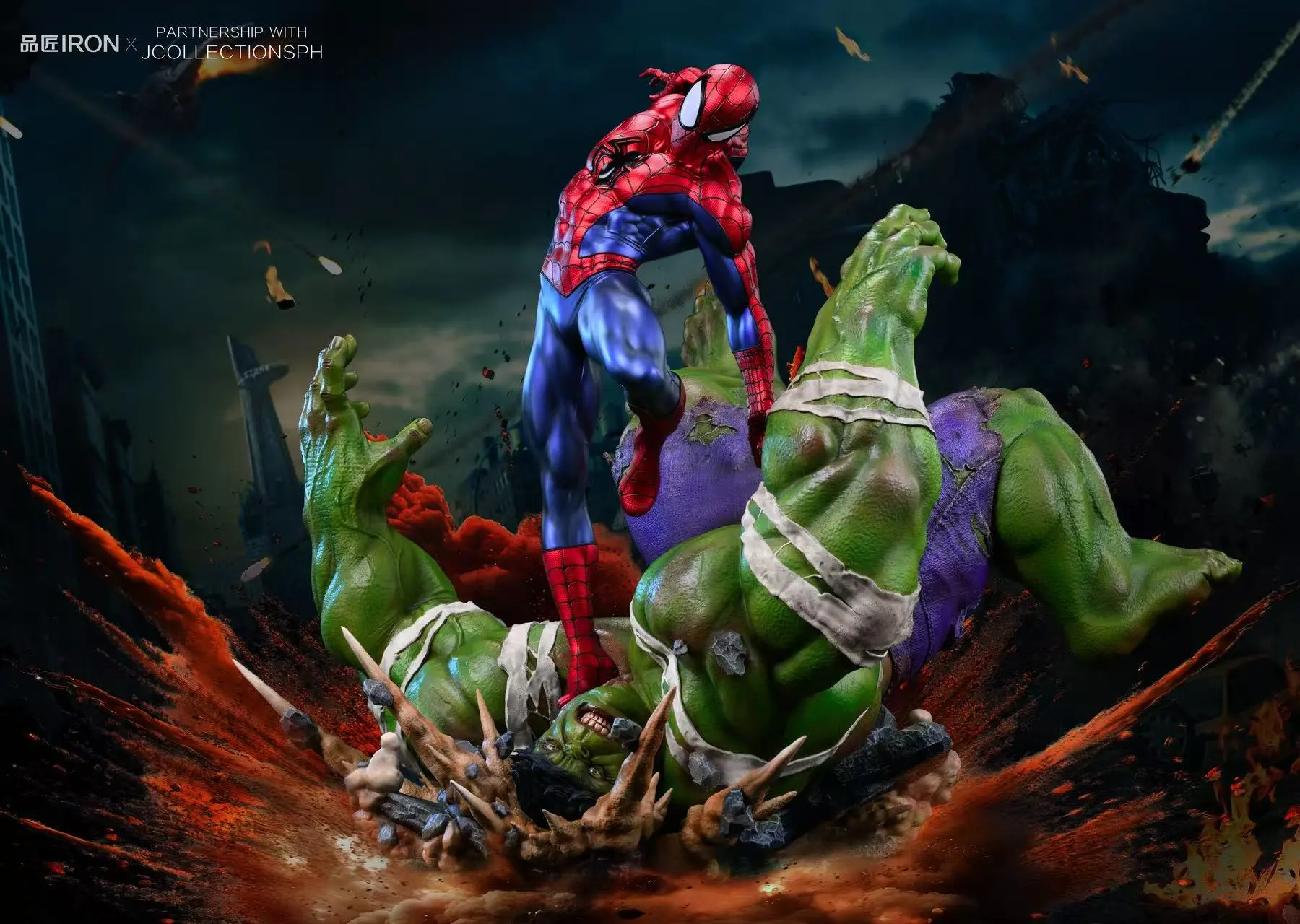 IRON Studio – Marvel MQ065 Spider Man vs Hulk
