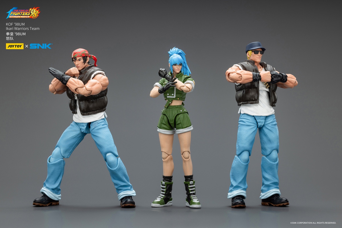 JOYTOY – 1/18 The King of Fighters 98 UM Ikari Team Leona Heidern & Ralf Jones & Clark Still JT01703 JT01710 JT01727 (Licensed)